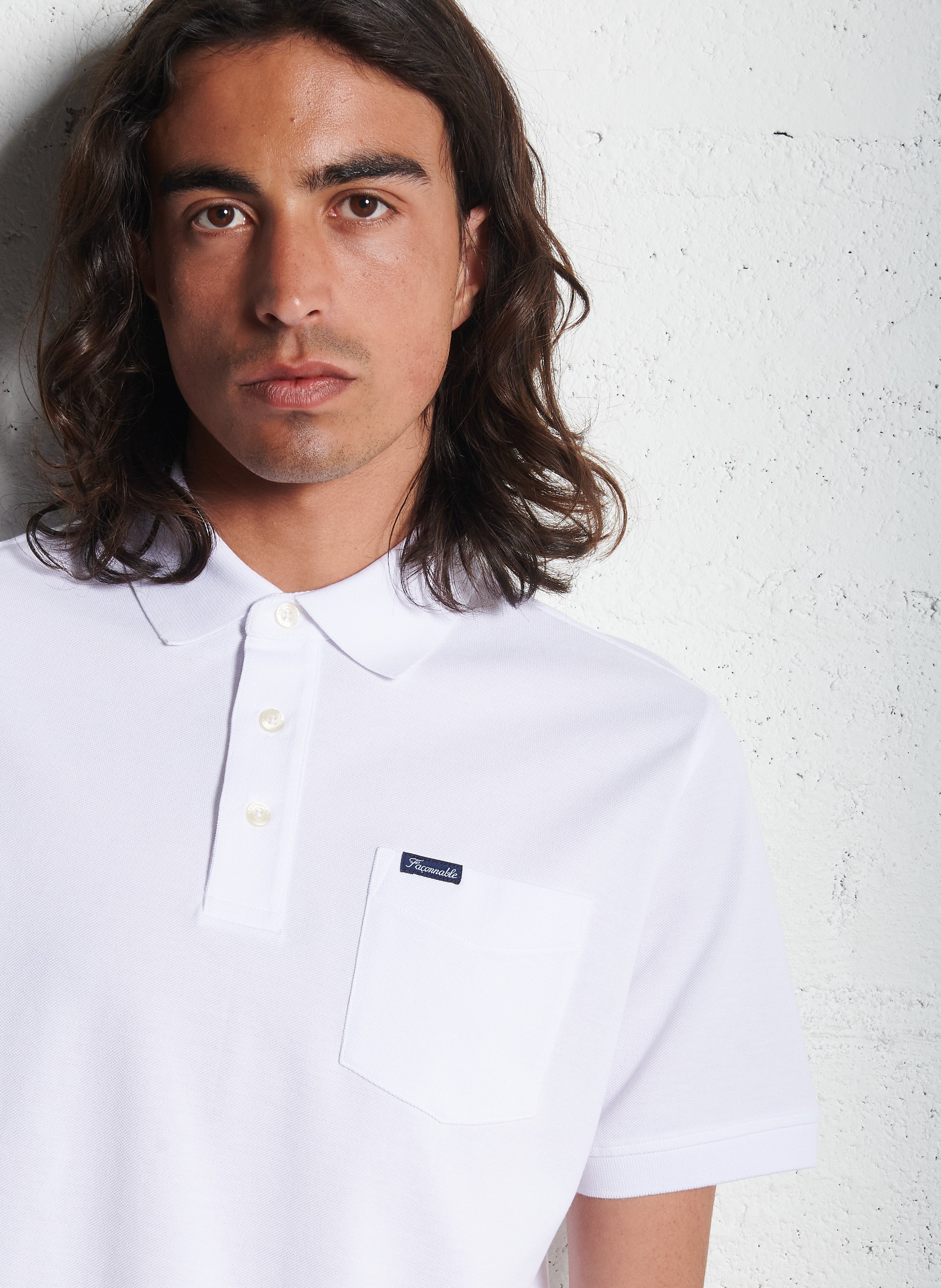 Short sleeve polo shirt FACONNABLE White