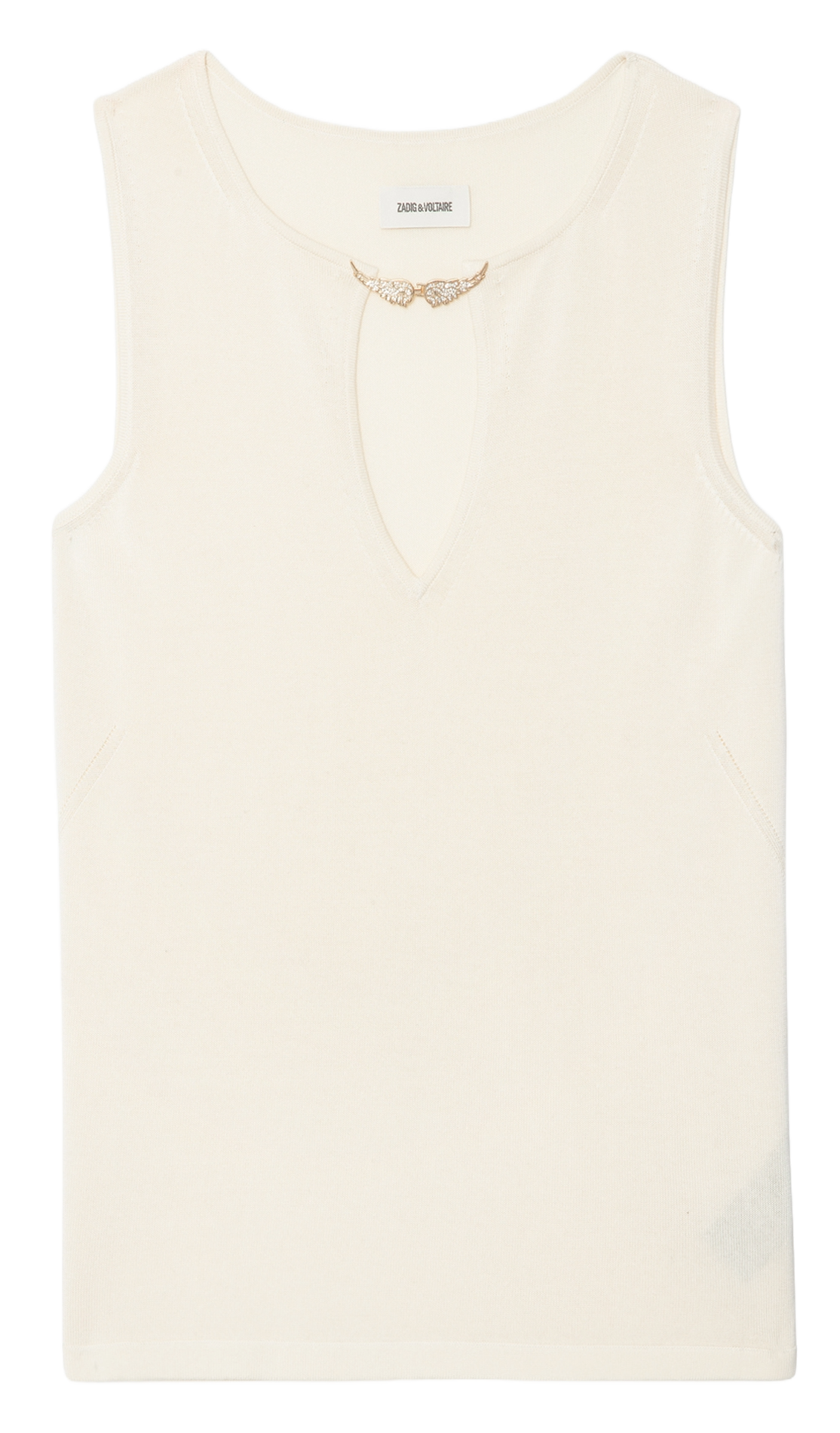 Blusa scollo tondo in maglia ZADIG&VOLTAIRE Bianco