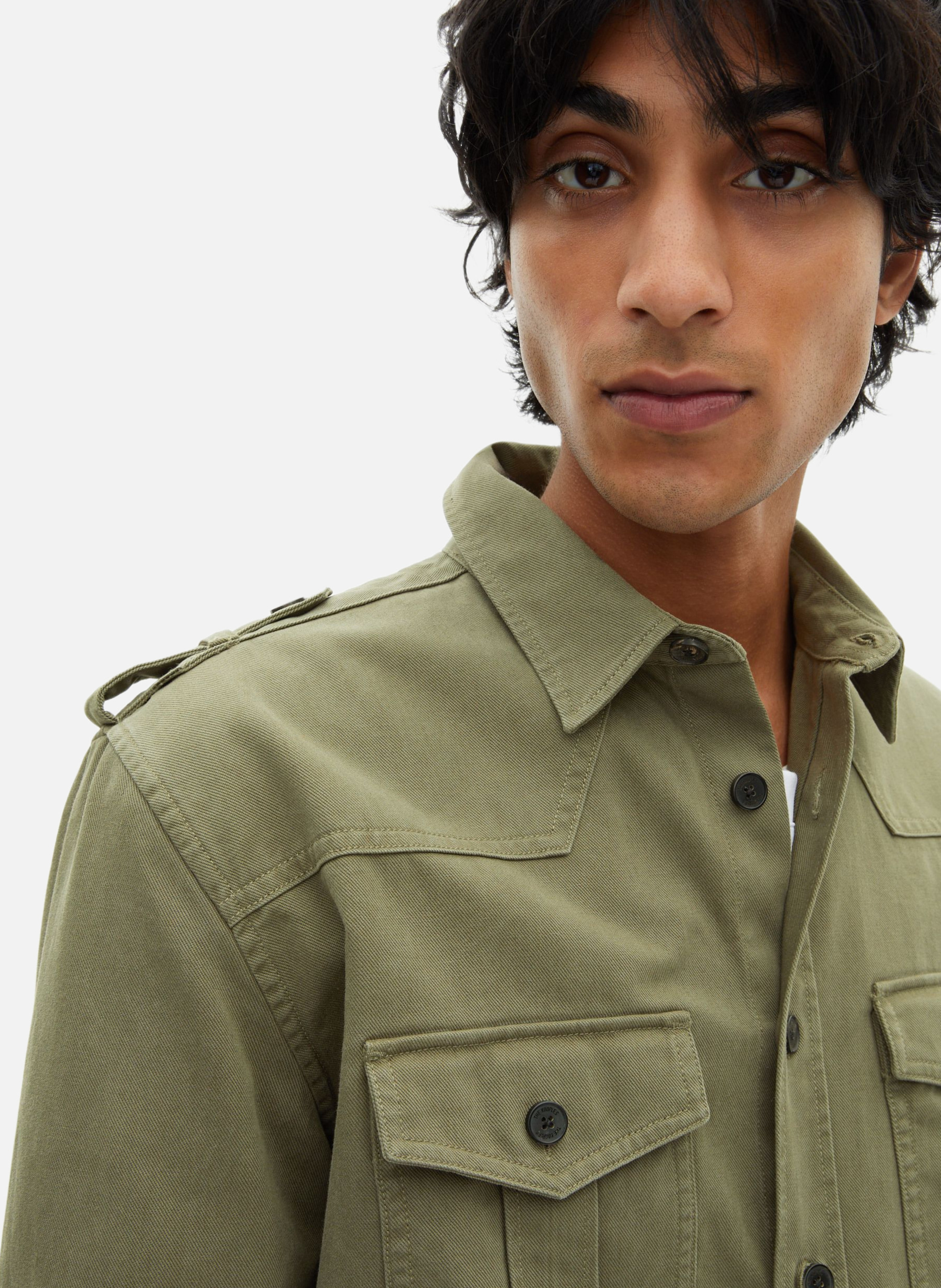 Officer style overshirt THE KOOPLES Green