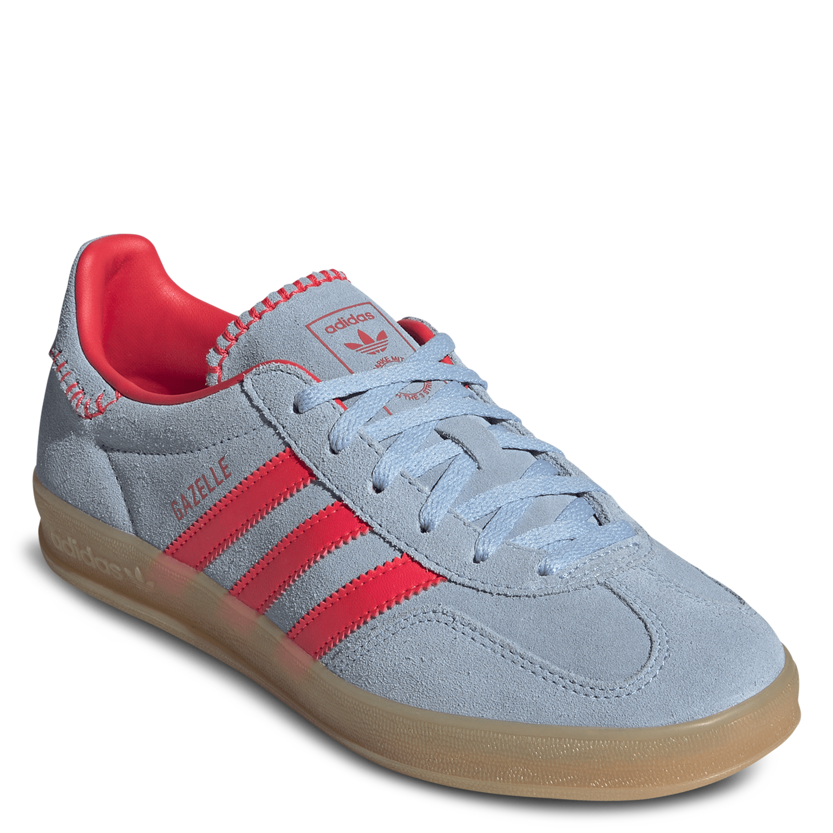Bskets basses daim ADIDAS Rouge