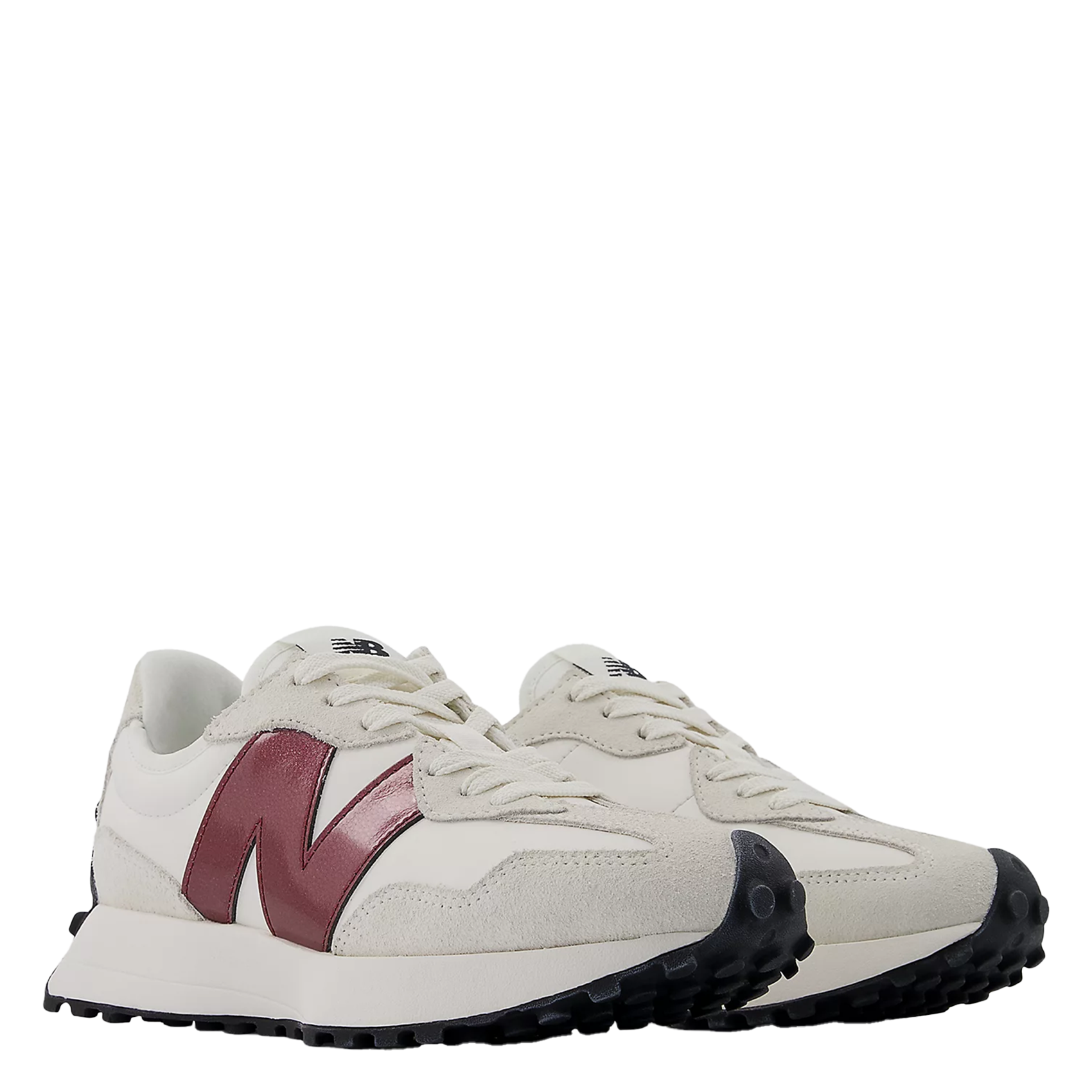 Low-top leather mix sneakers NEW BALANCE White