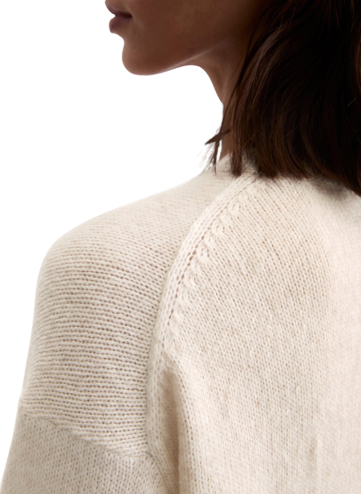 Jersey corto con cuello de lúrex MARC O'POLO Beige