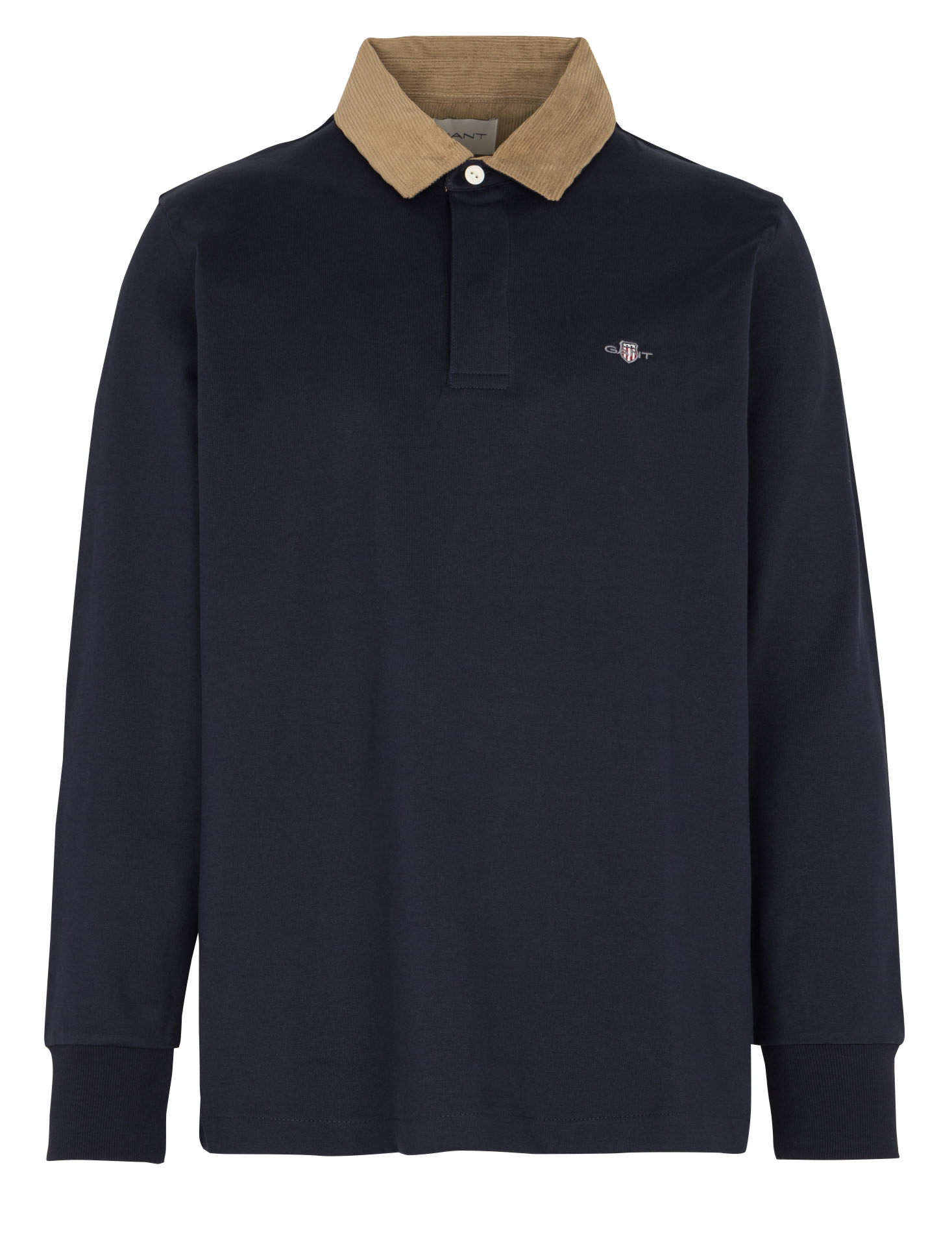 Polo manches longues en coton GANT Bleu