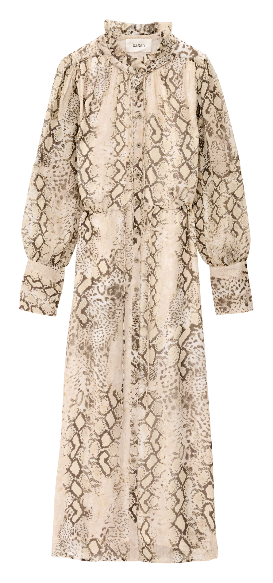 Overhemdjurk met print BA&SH Beige