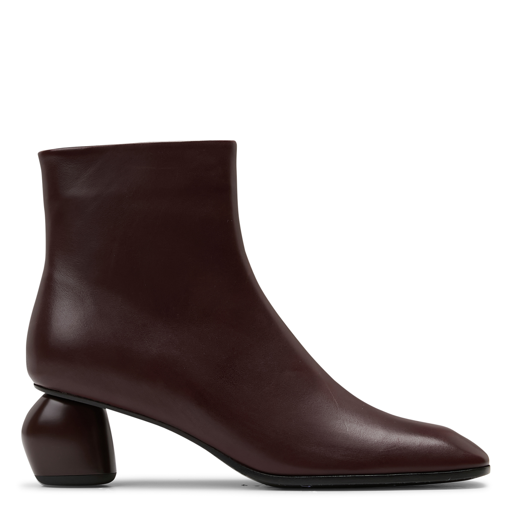 Bottines à talons trotteurs en cuir MI/MAI Rouge