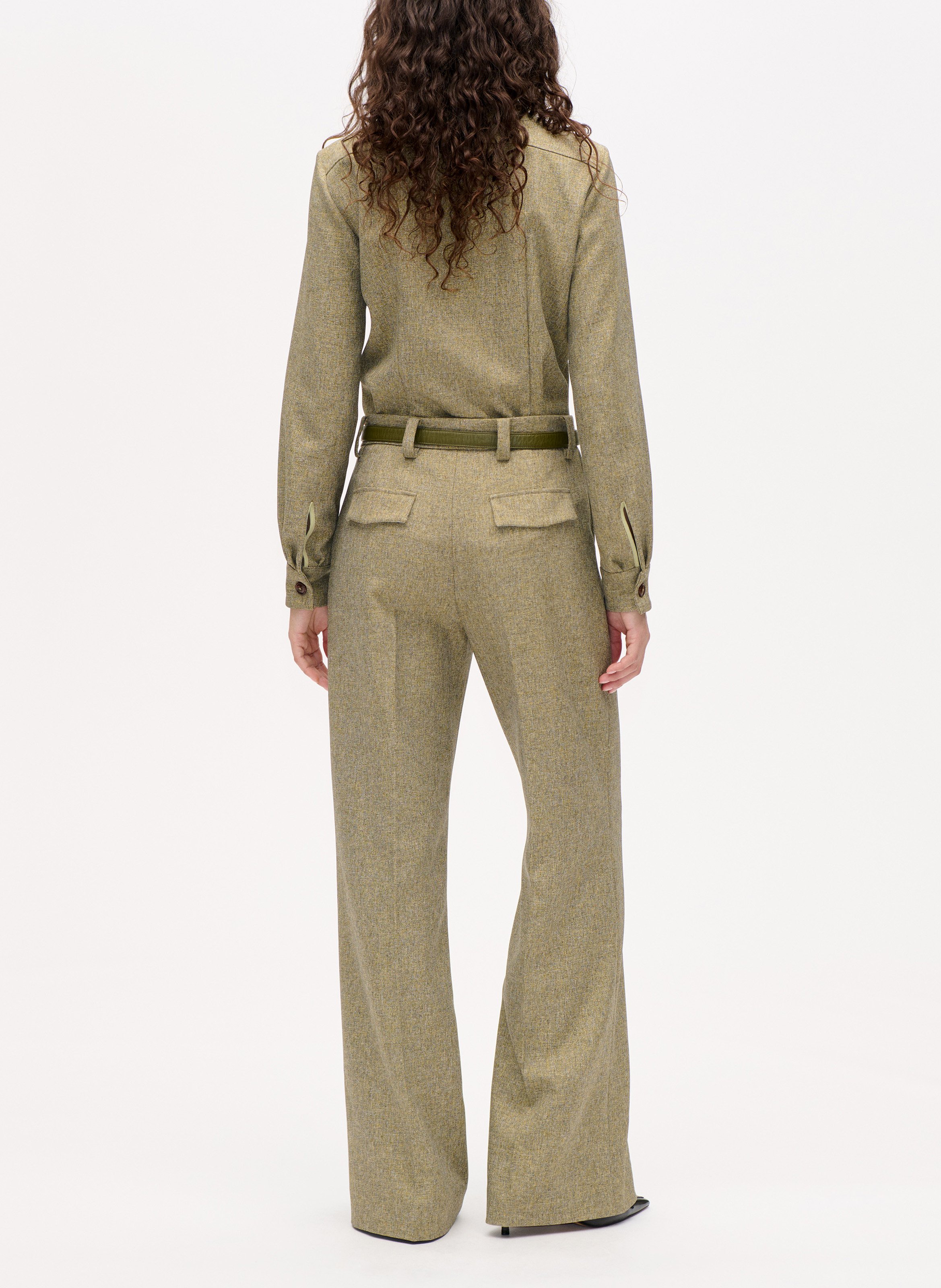 Wide-leg mottled pants BAUM UND PFERDGARTEN Khaki