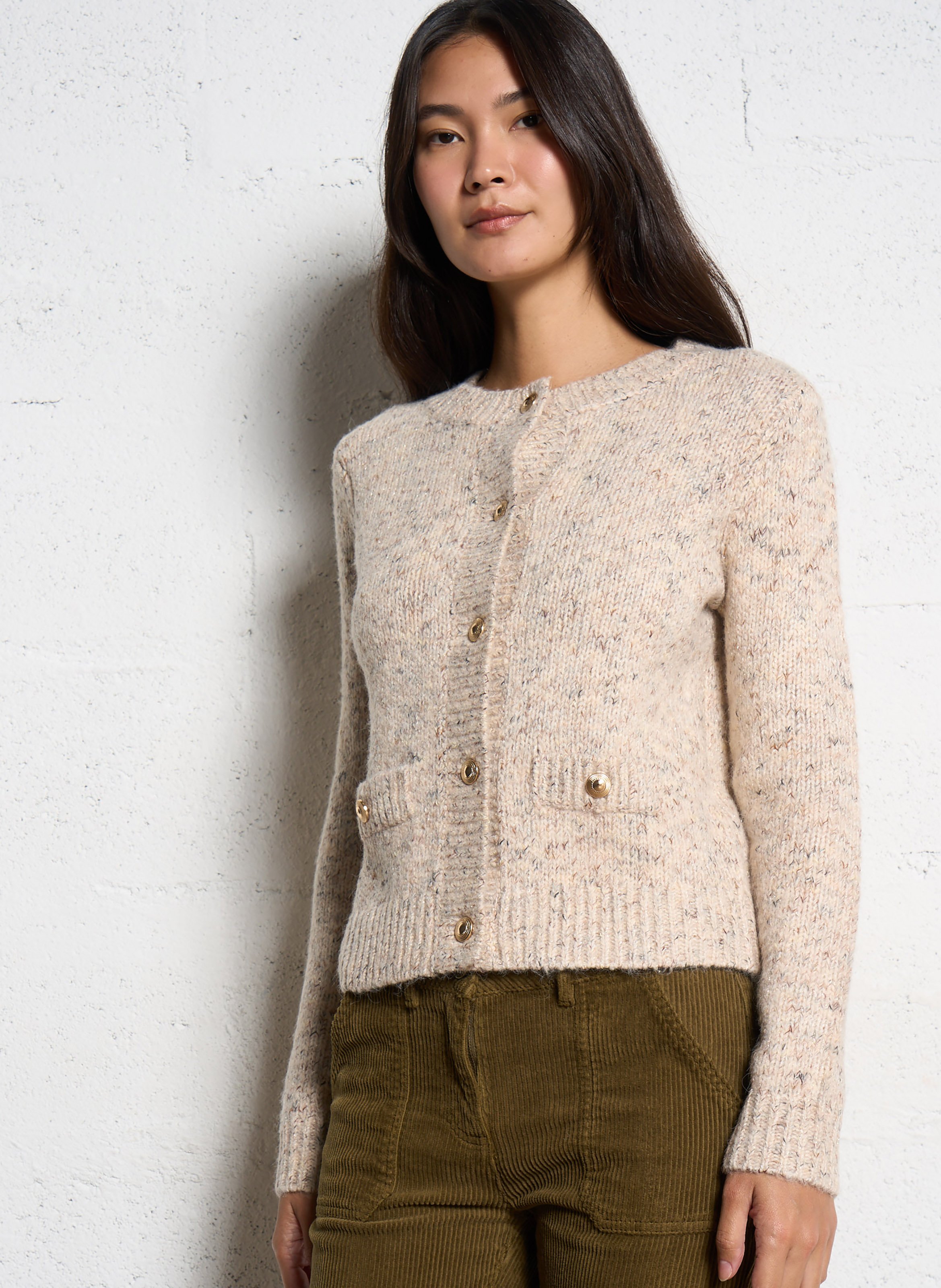 Round-neck cardigan MAISON 123 White