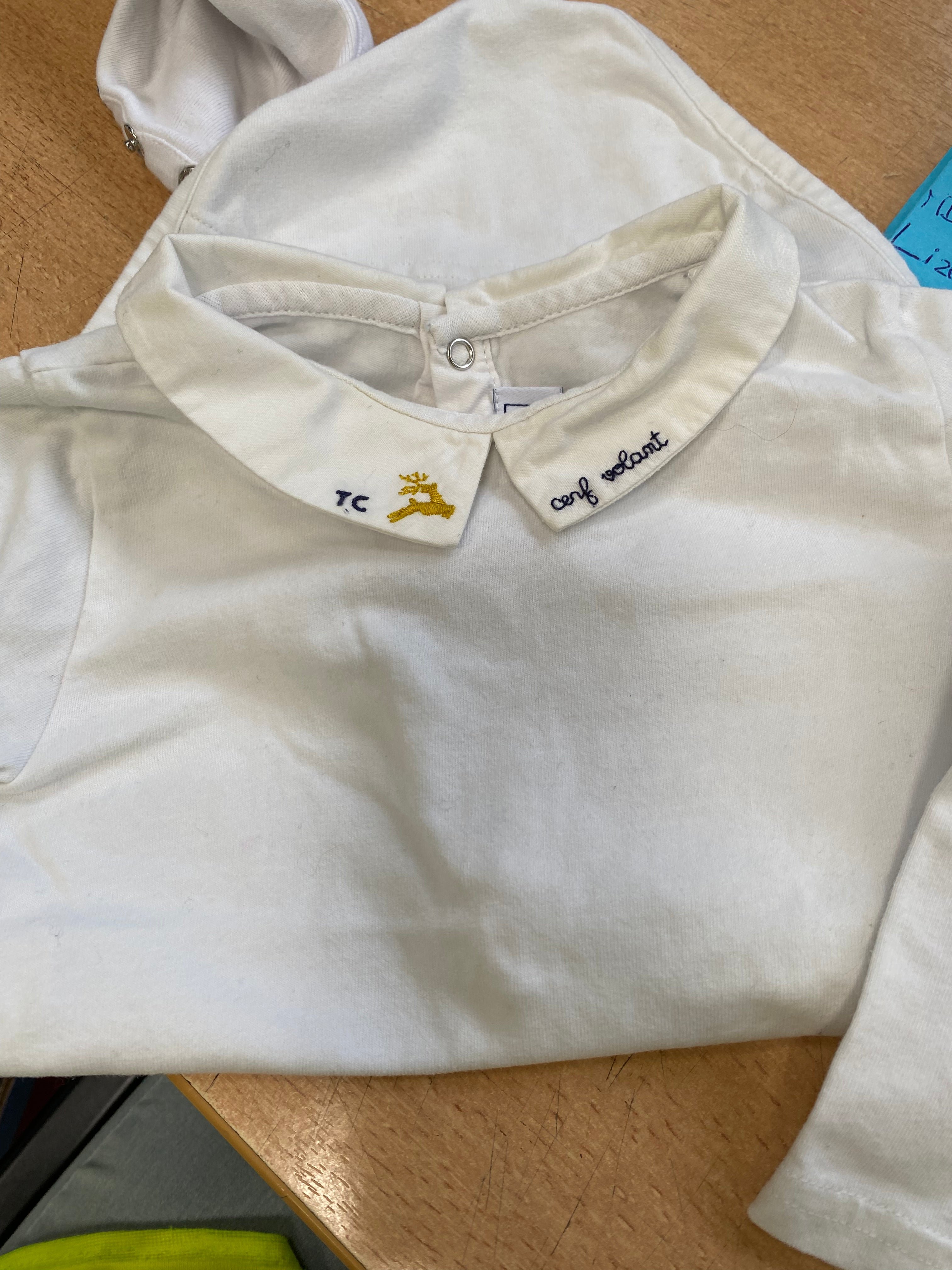 White baby bodysuit - 12 months TARTINE ET CHOCOLAT - seconde-main White