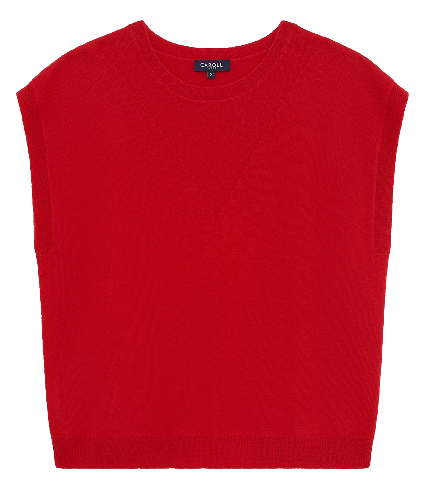 Round-neck wool sweater 232K-MATHILDE Equestrian red