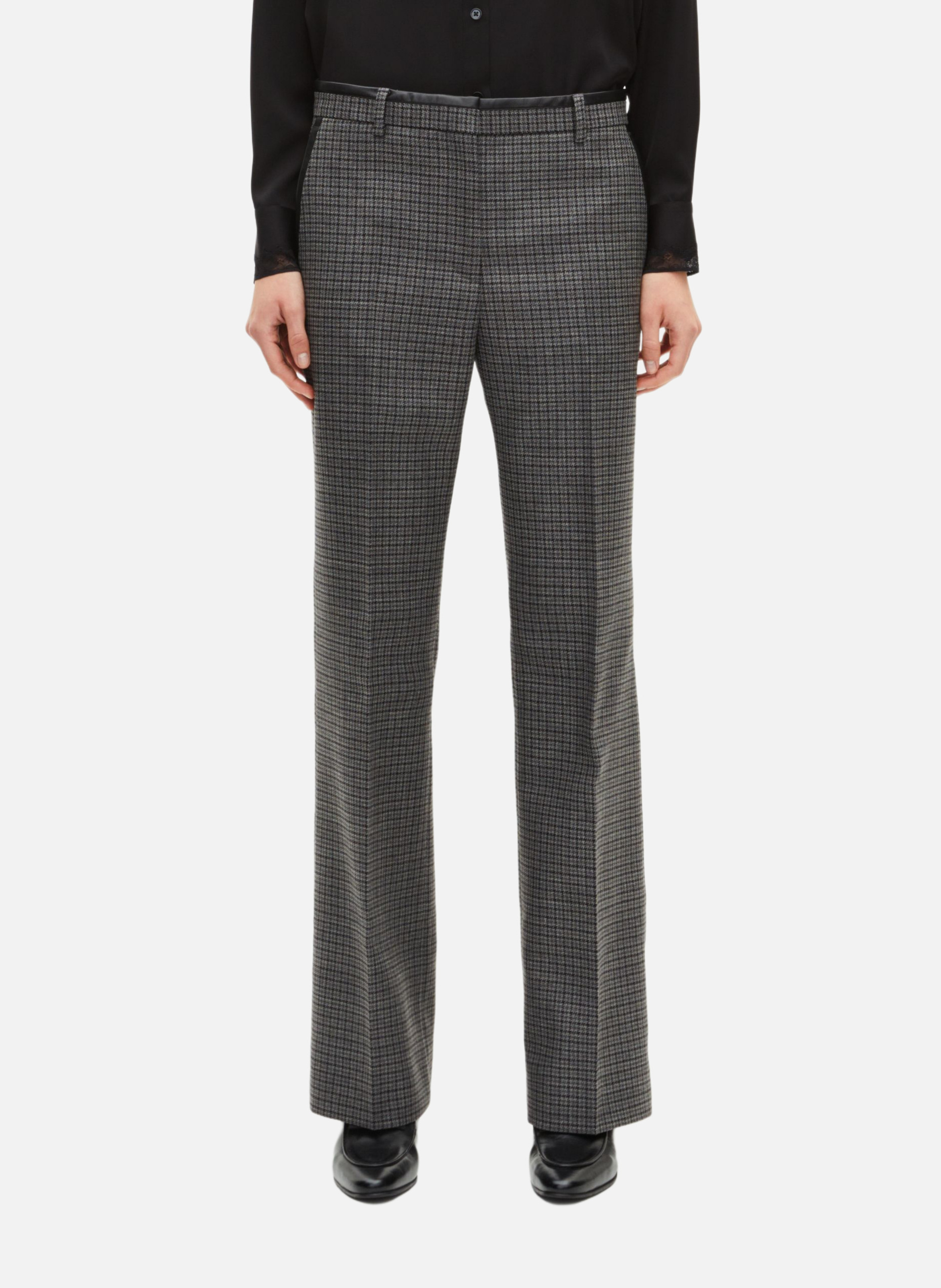 Straight tailored trousers in houndstooth fabric THE KOOPLES Black