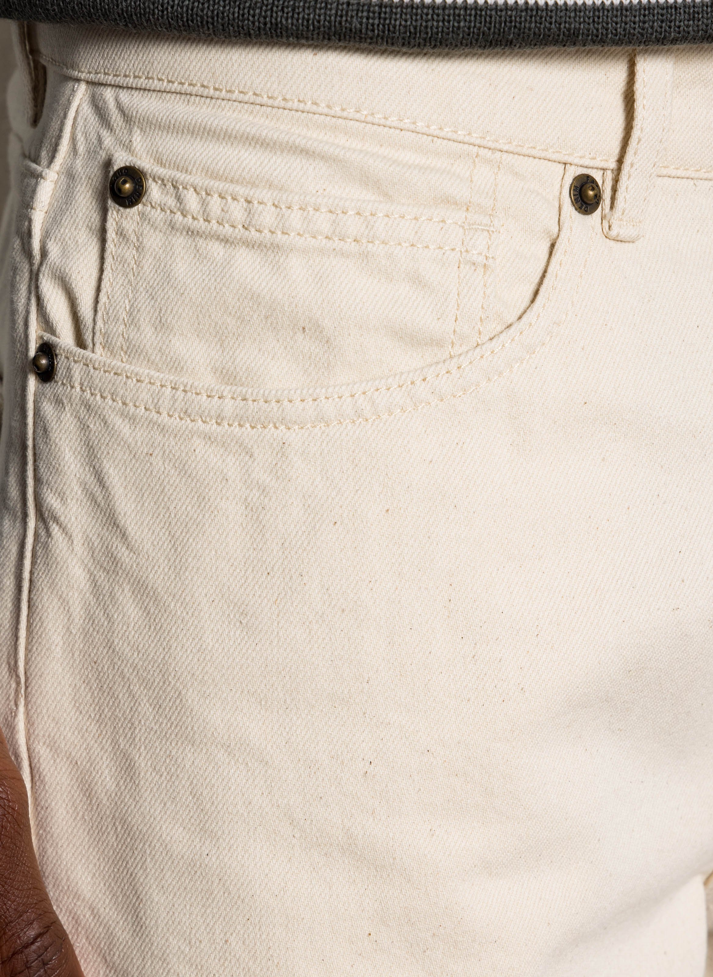 Cotton-blend straight jeans FAGUO Beige