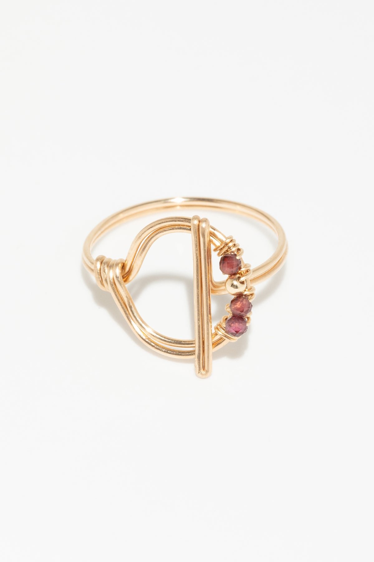 Gold-plated Ring - Garnet YAY Golden