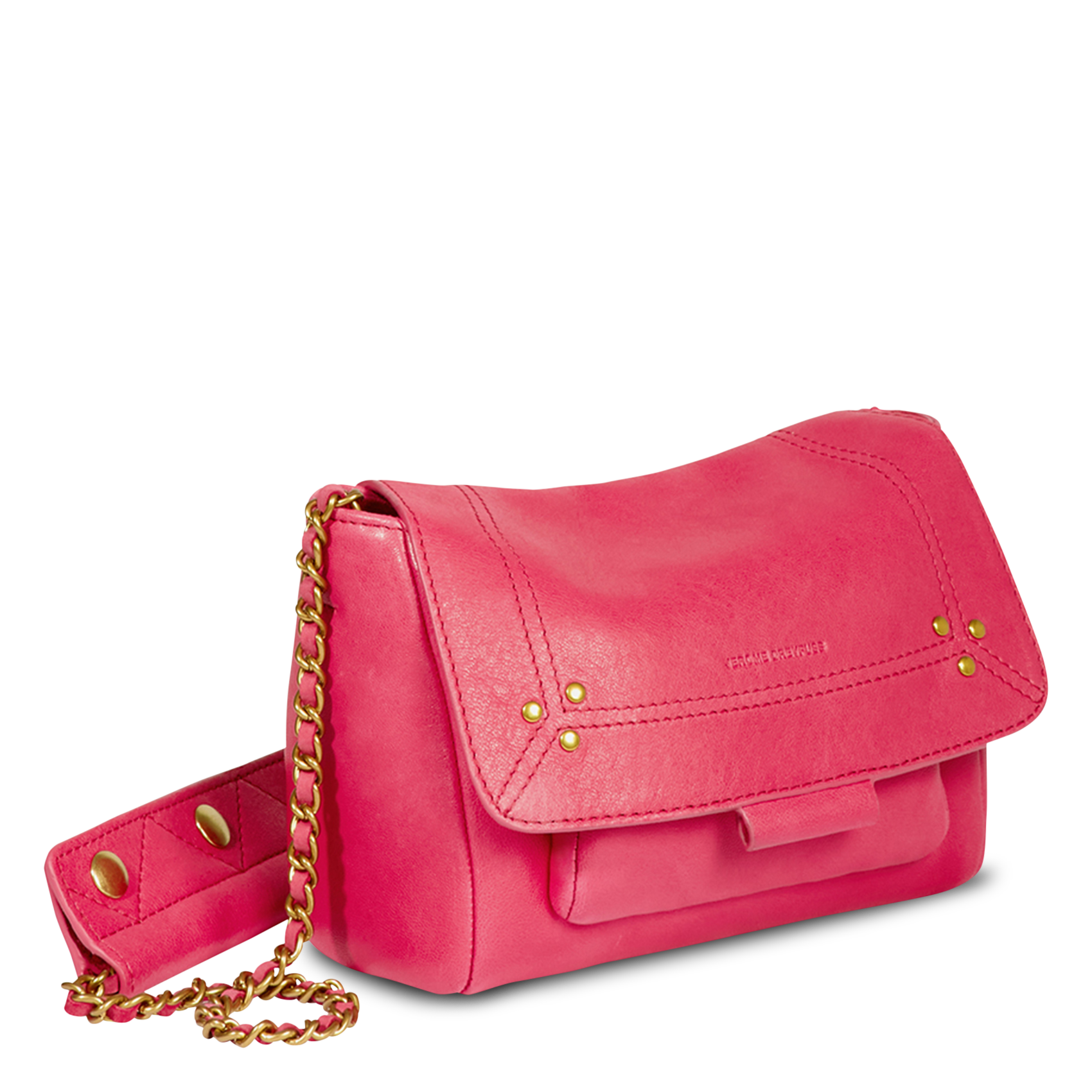 Sac bandoulière à rabat en cuir JEROME DREYFUSS Pink