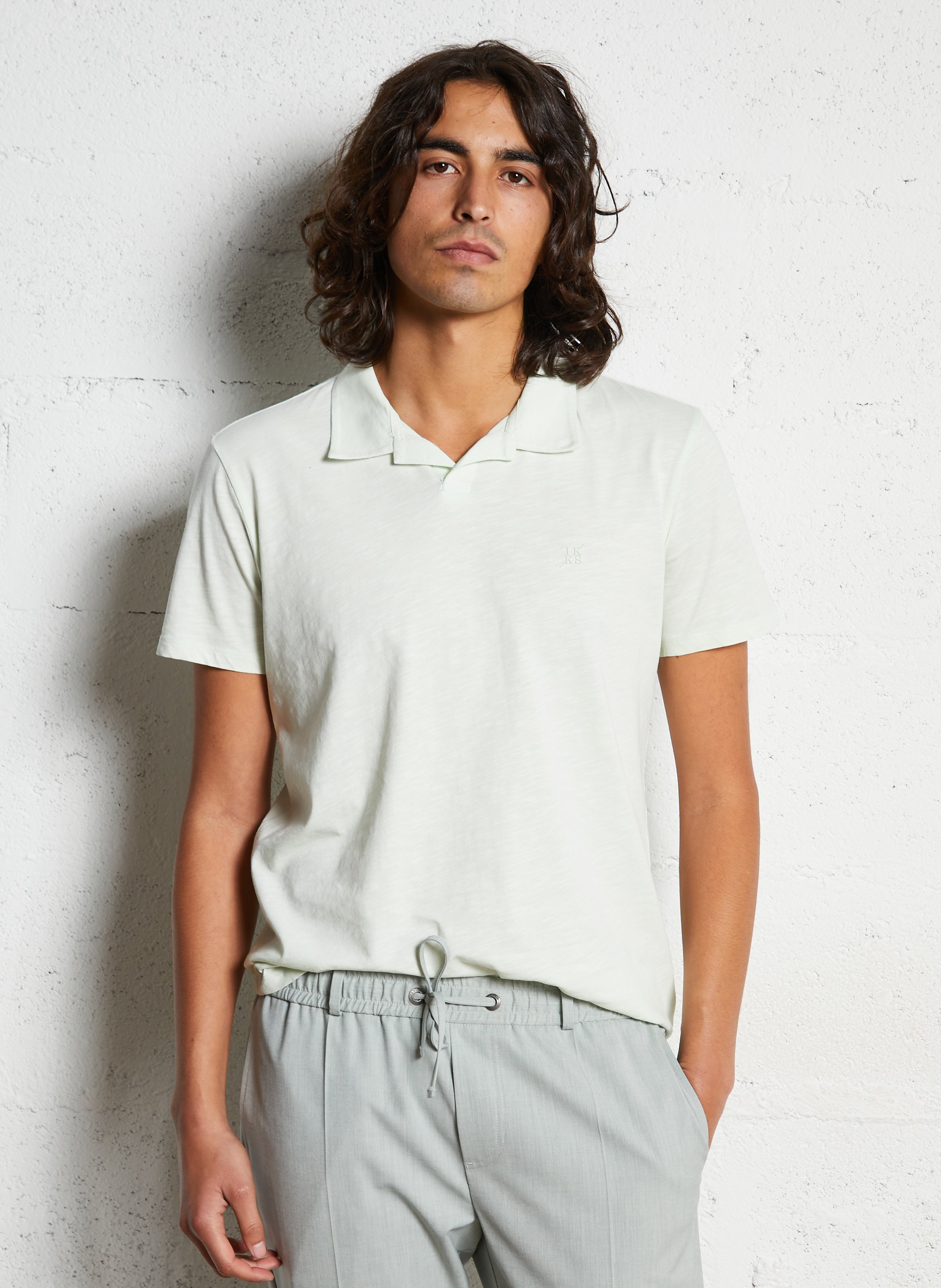 Polo met korte mouwen in effen kleur. IKKS