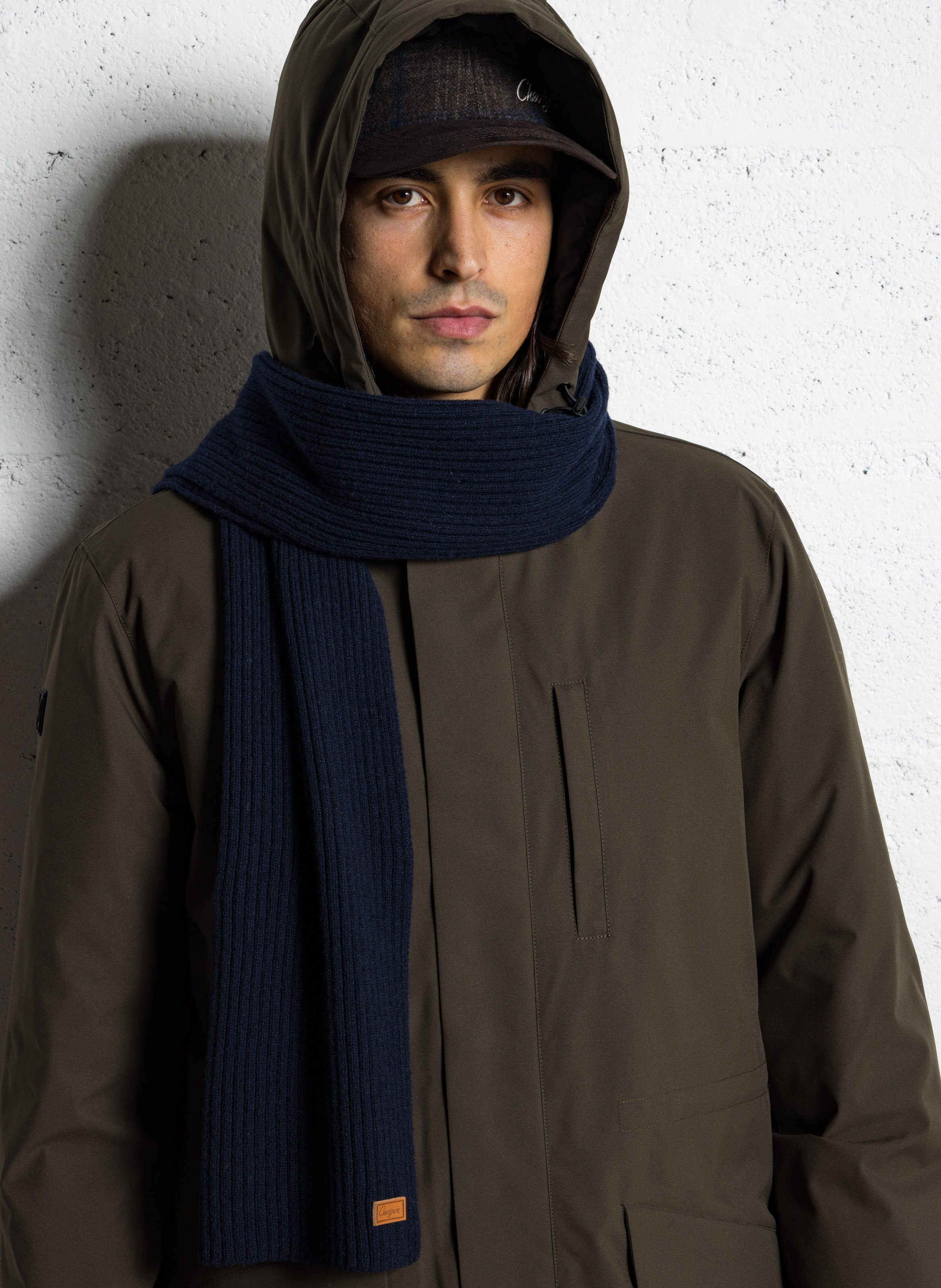 Echarpe unie en laine mélangée CHEVIGNON Bleu