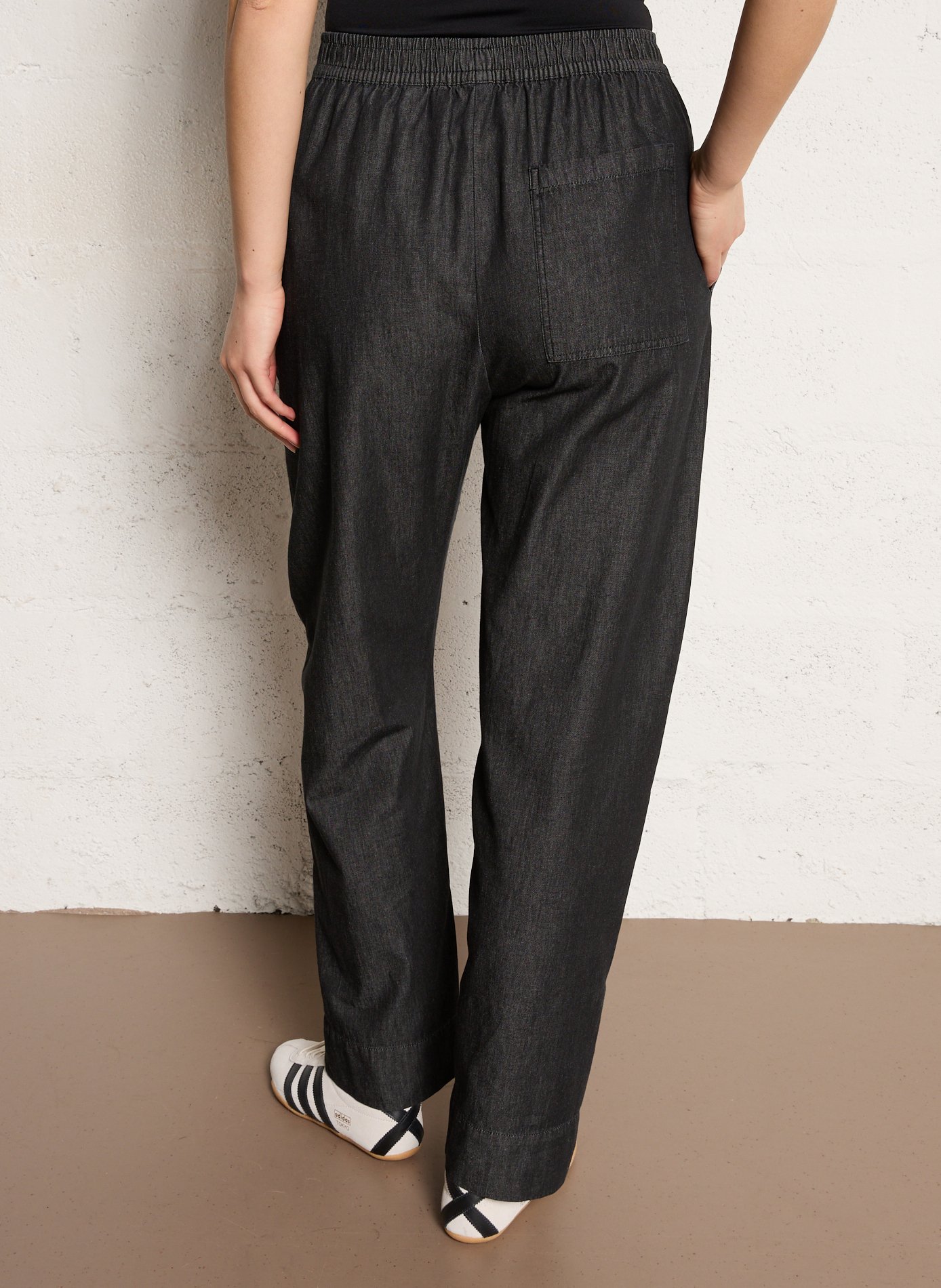 Rechte spijkerbroek van katoen RUE DE TOKYO Zwart