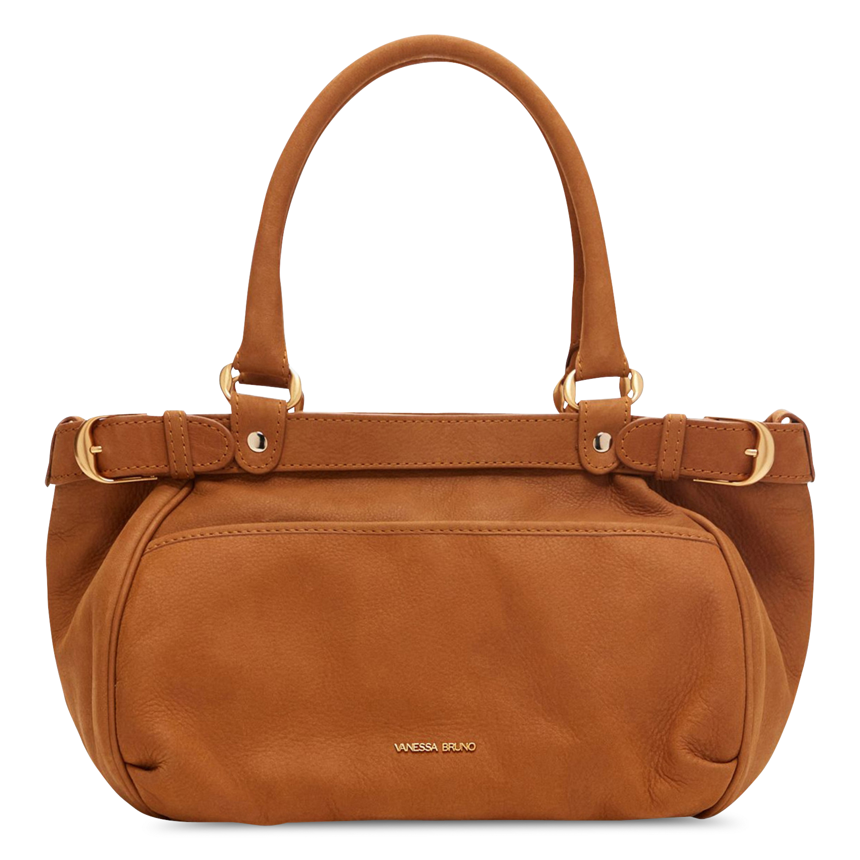 Leather handbag VANESSA BRUNO Brown