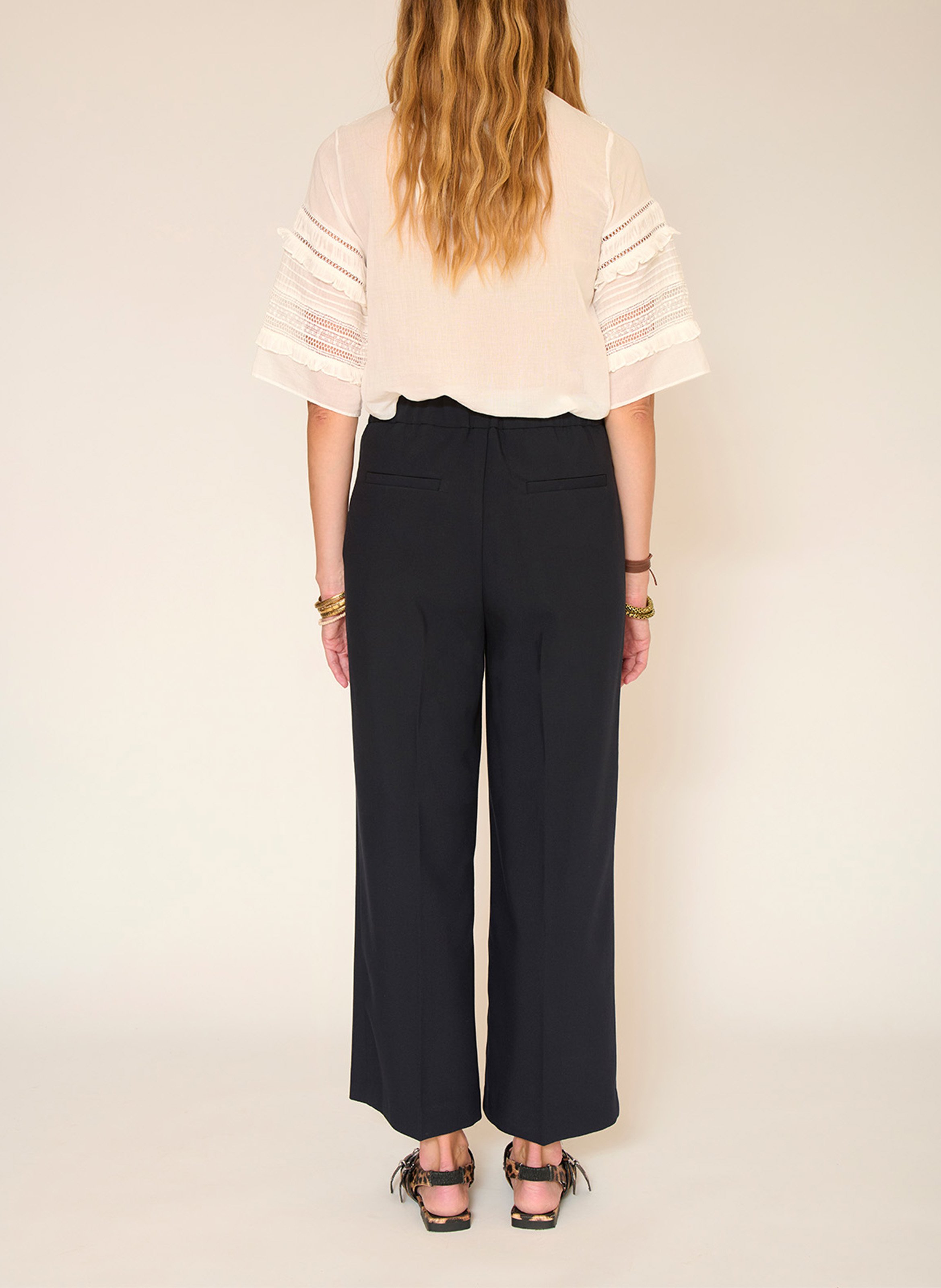 Weit geschnittene Hose MKT Blau