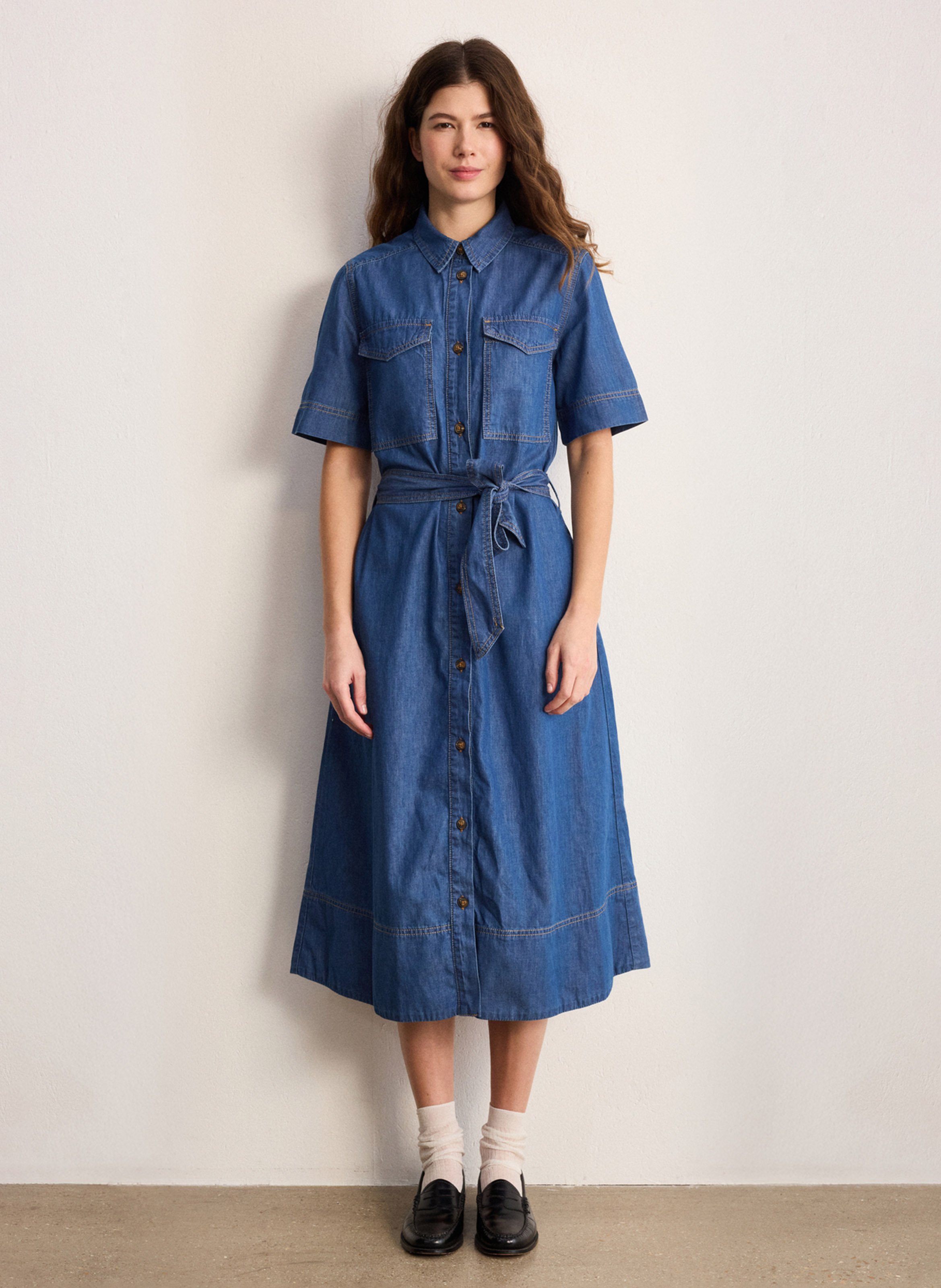 Hemdblusenkleid - aus Denim PABLO Blau