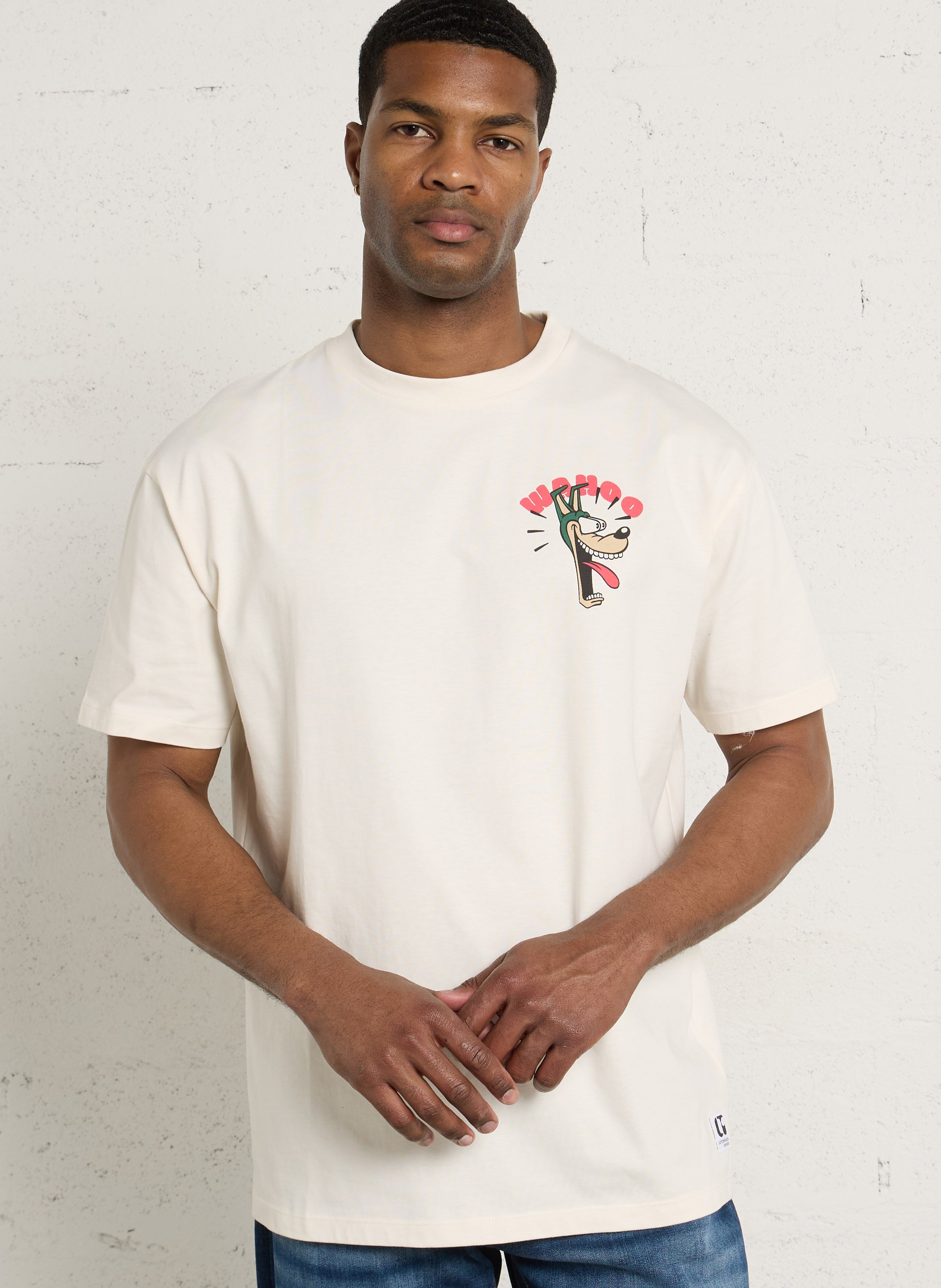 Aansluitend T-shirt van katoen LE TEMPS DES CERISES Wit