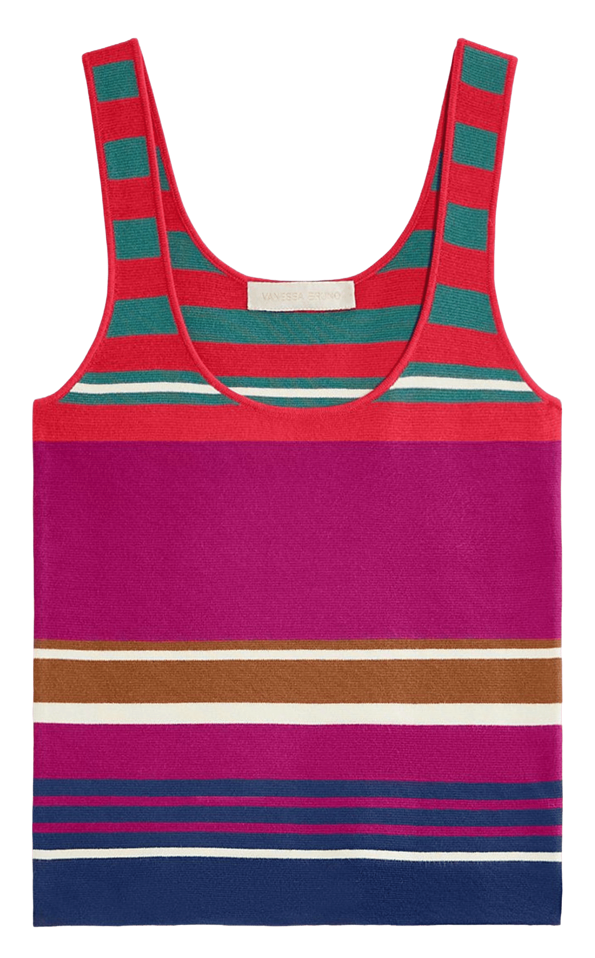Débardeur en maille à rayures VANESSA BRUNO Multicolored