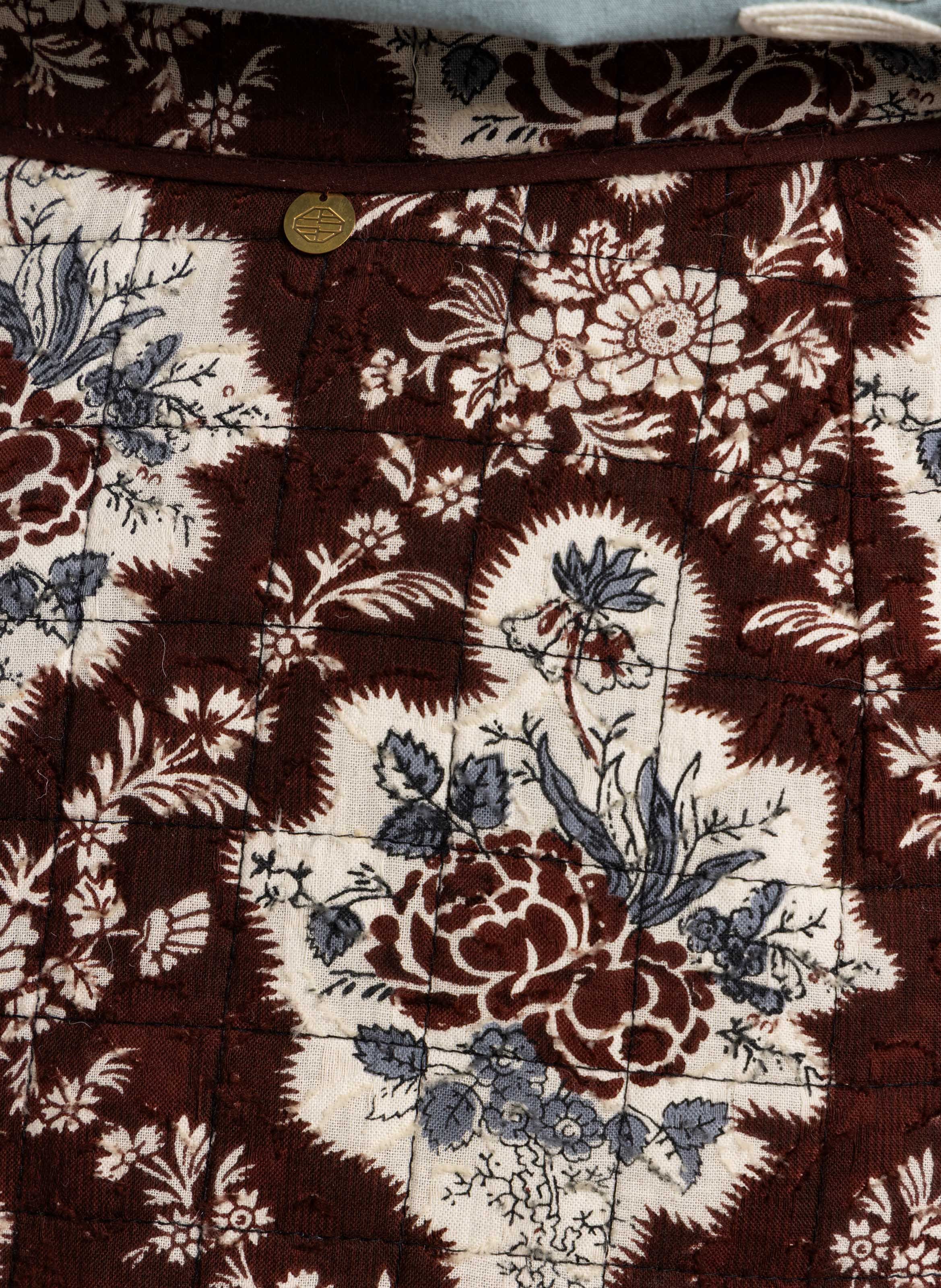 Gepolsterter Baumwollrock ANTIK BATIK Braun