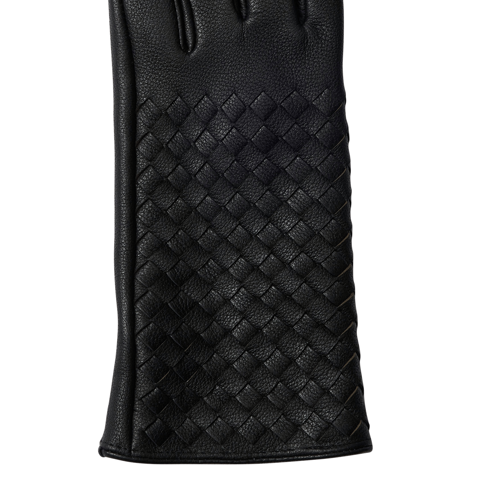 Gants unis en cuir grainé SELECTED Noir