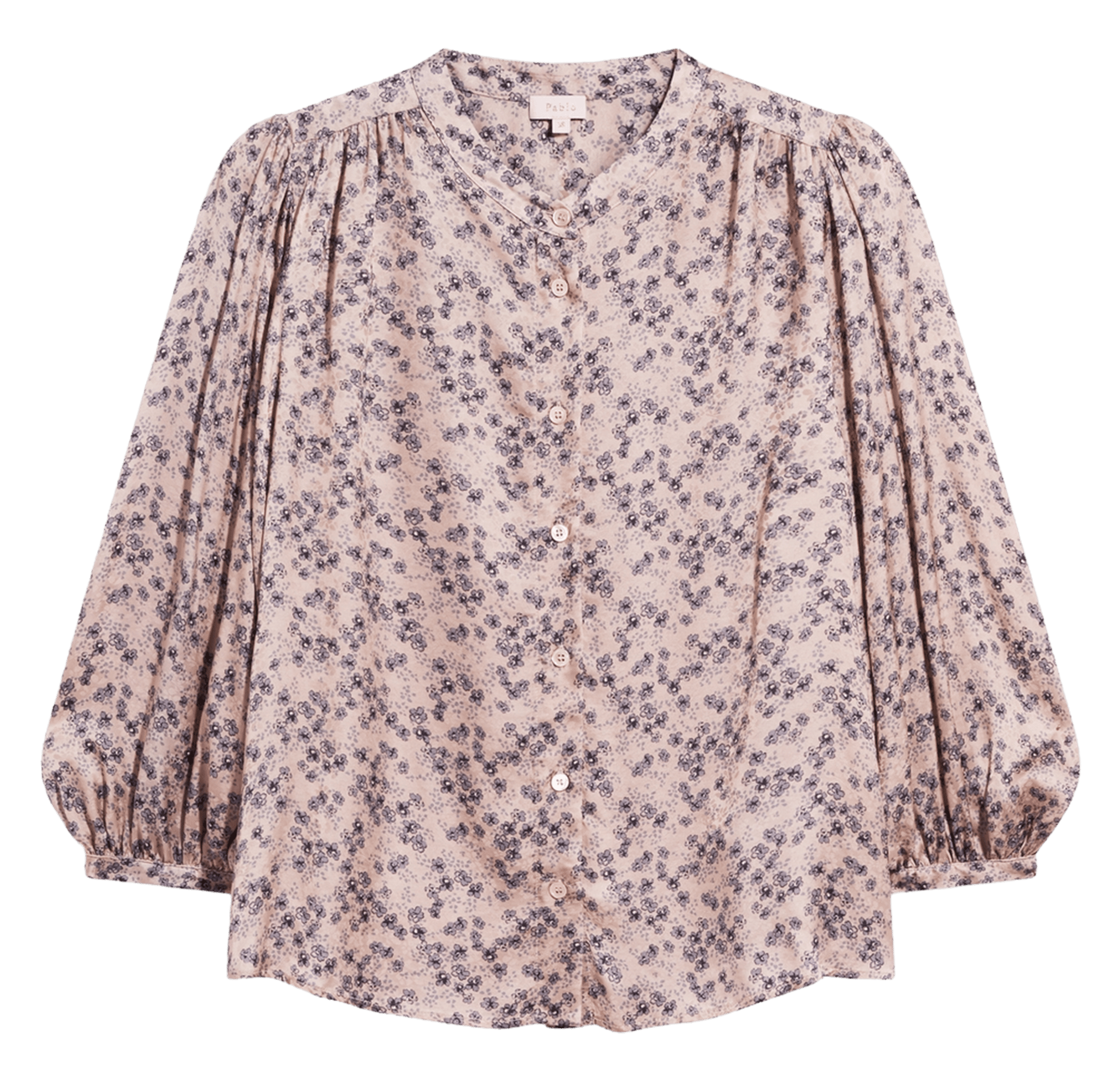 Chemise ample imprimée PABLO Beige