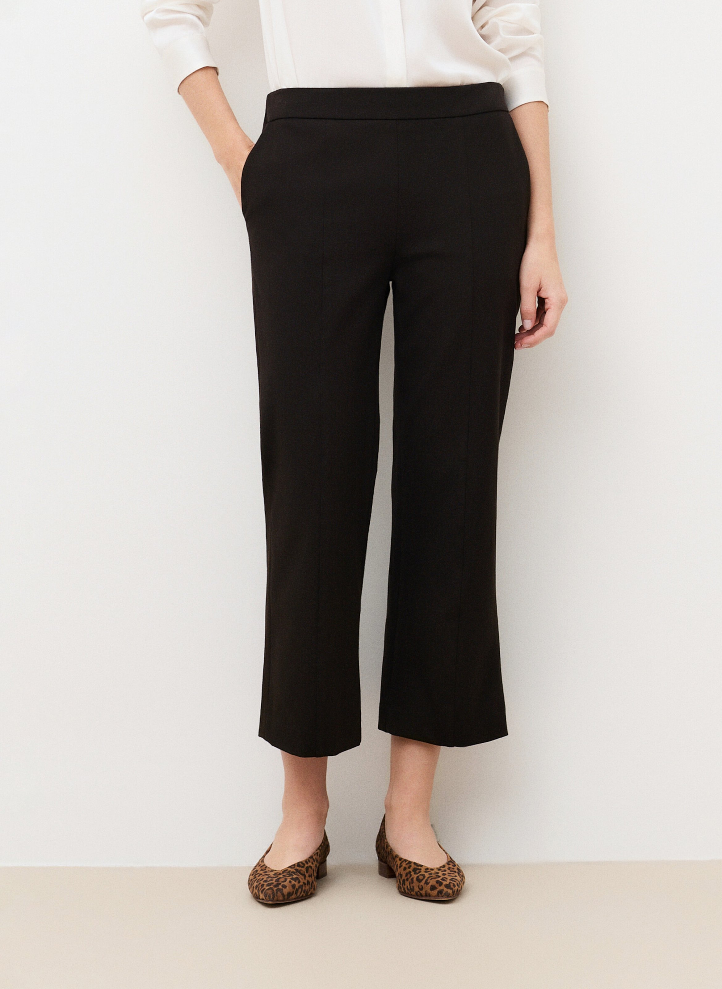 Plain flare trousers CAROLL Brown