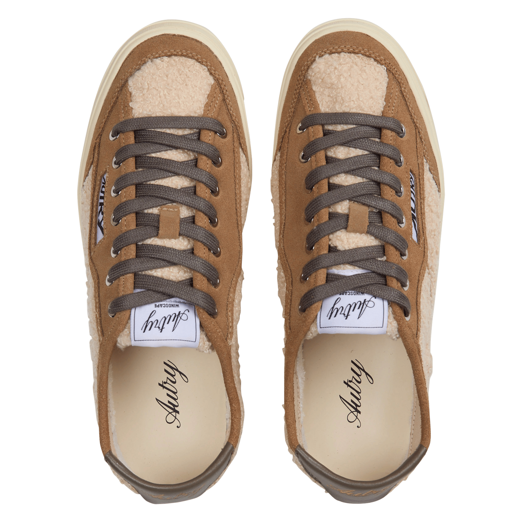 Low-top leather trainers AUTRY Beige