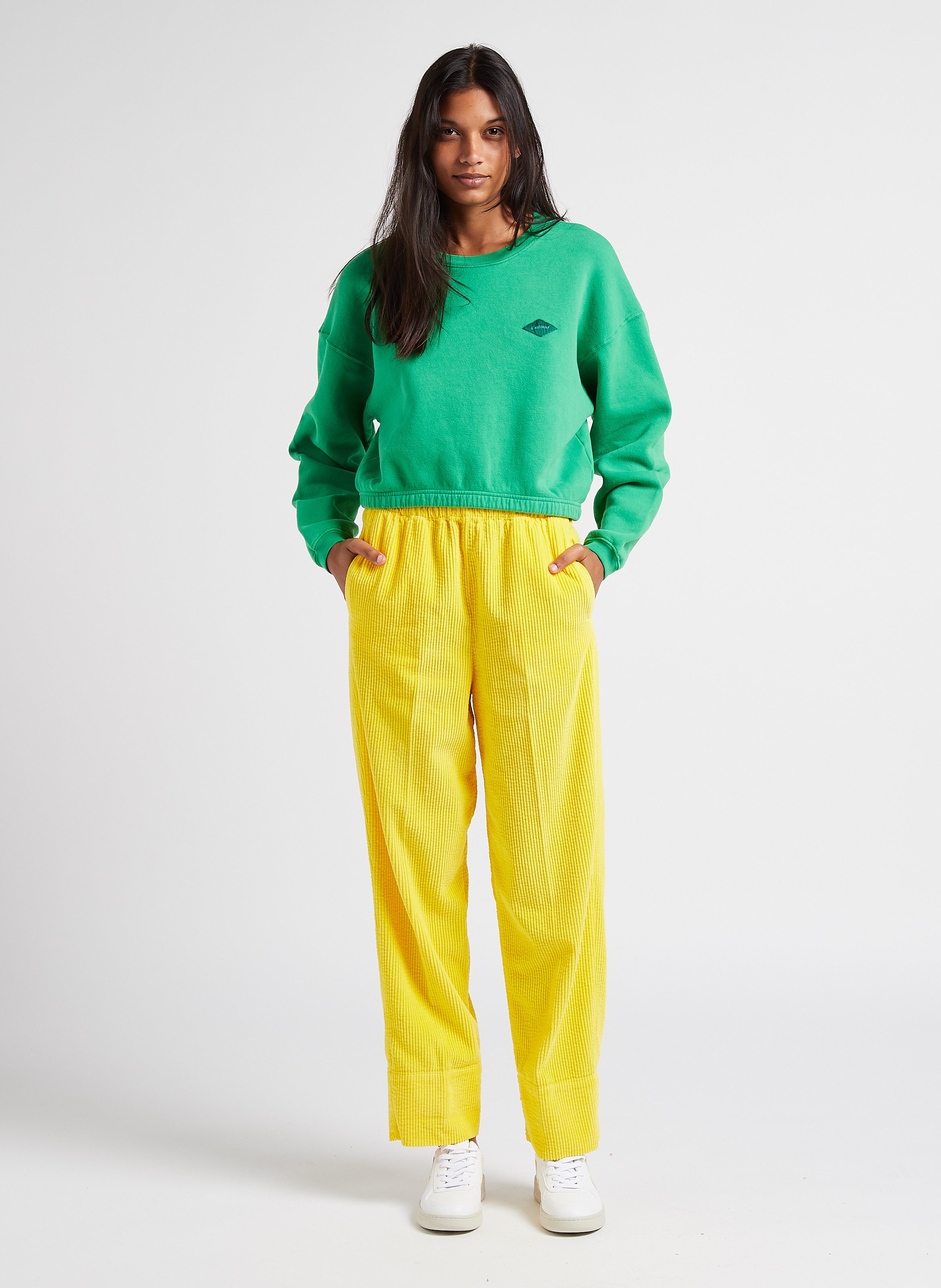 womens yellow corduroy pants