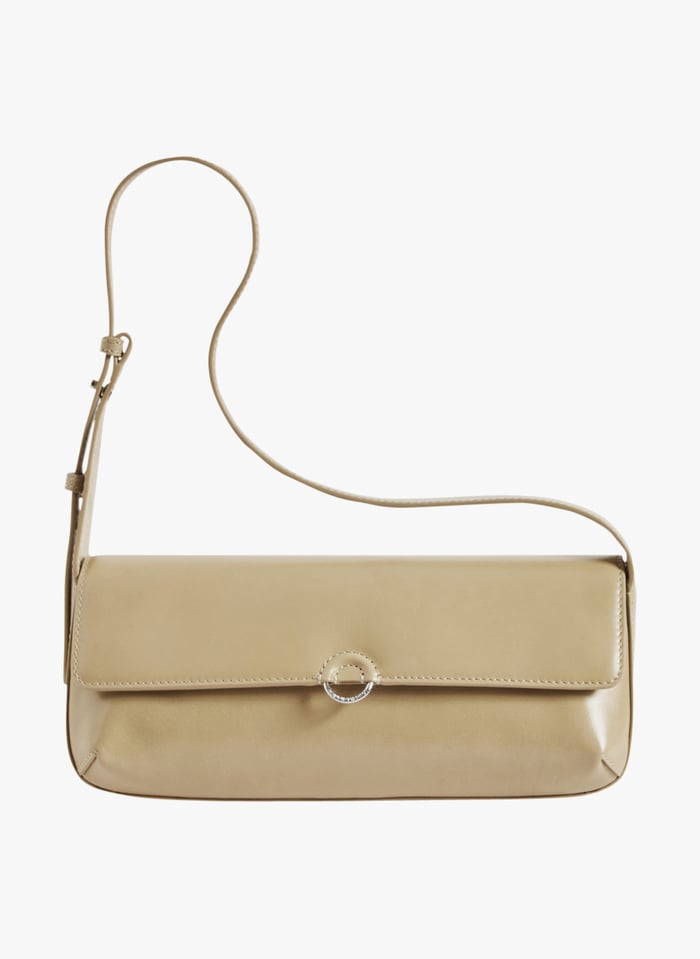 Sac Baguette En Cuir Glac Alix Baguette Beige Glace Claudie
