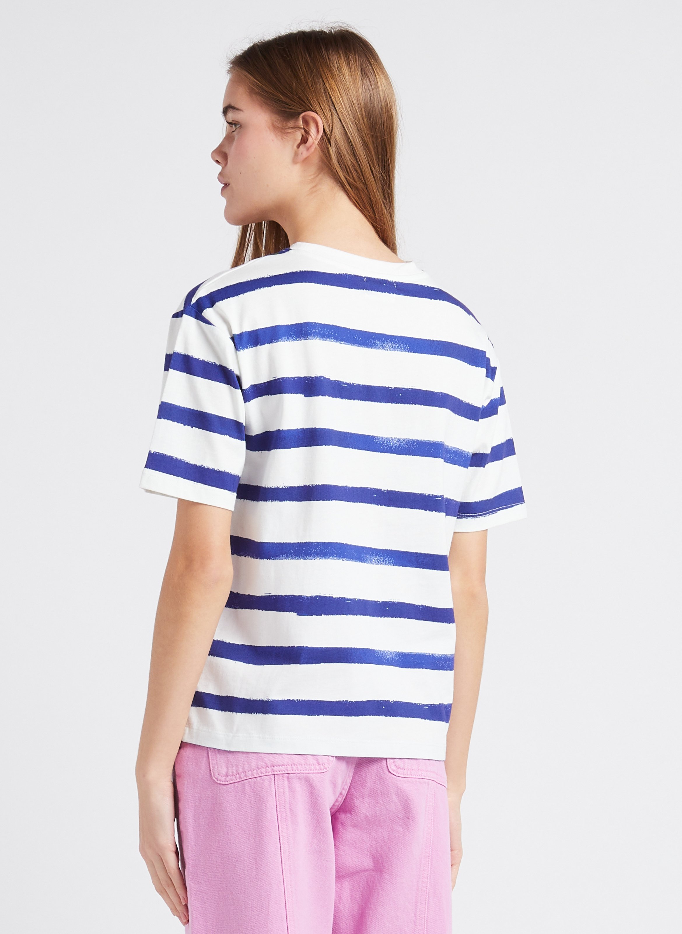 Tee-shirt rayé en coton bio INDEE Bleu