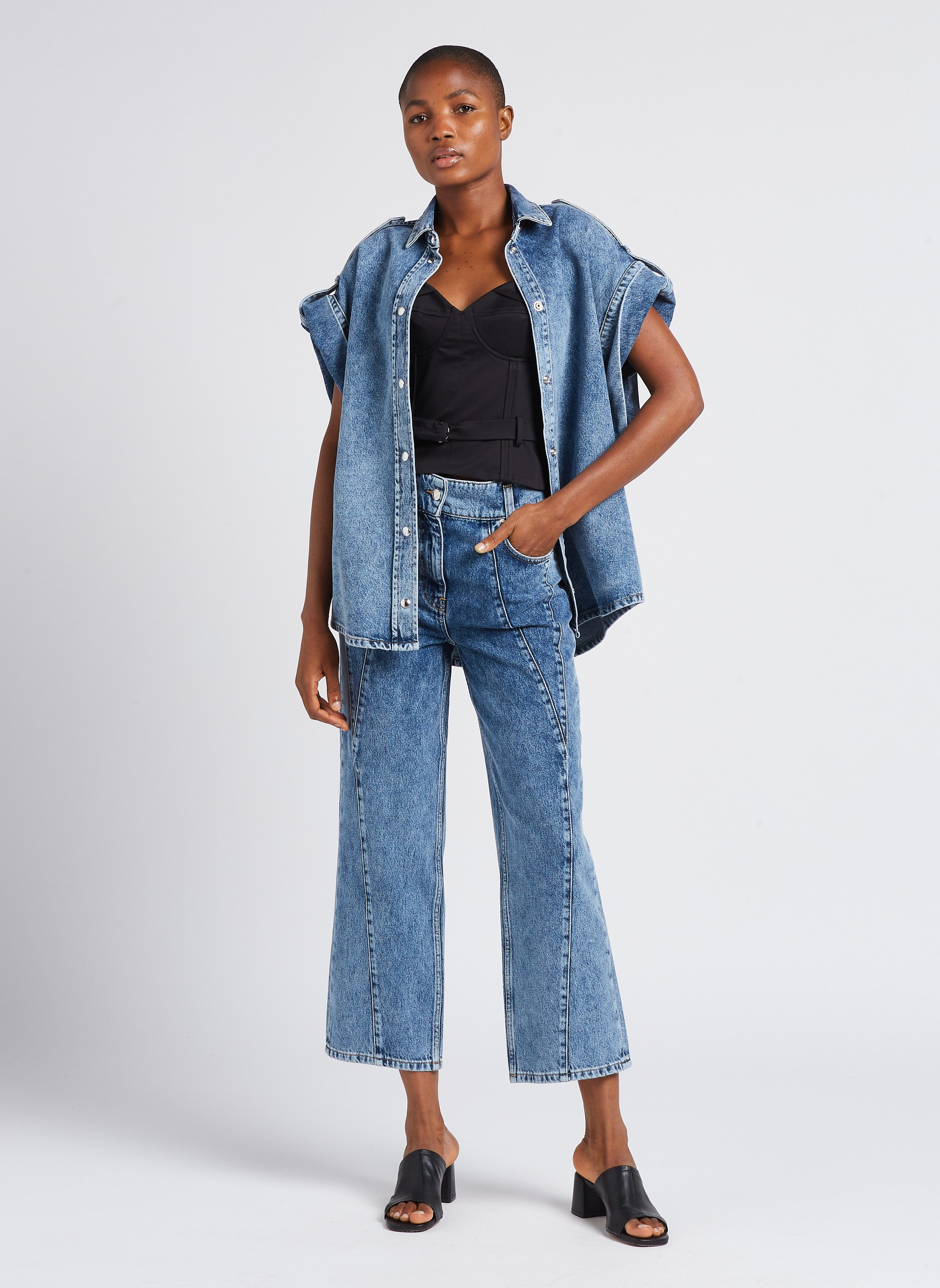 Faded straight-leg jeans IRO Blue