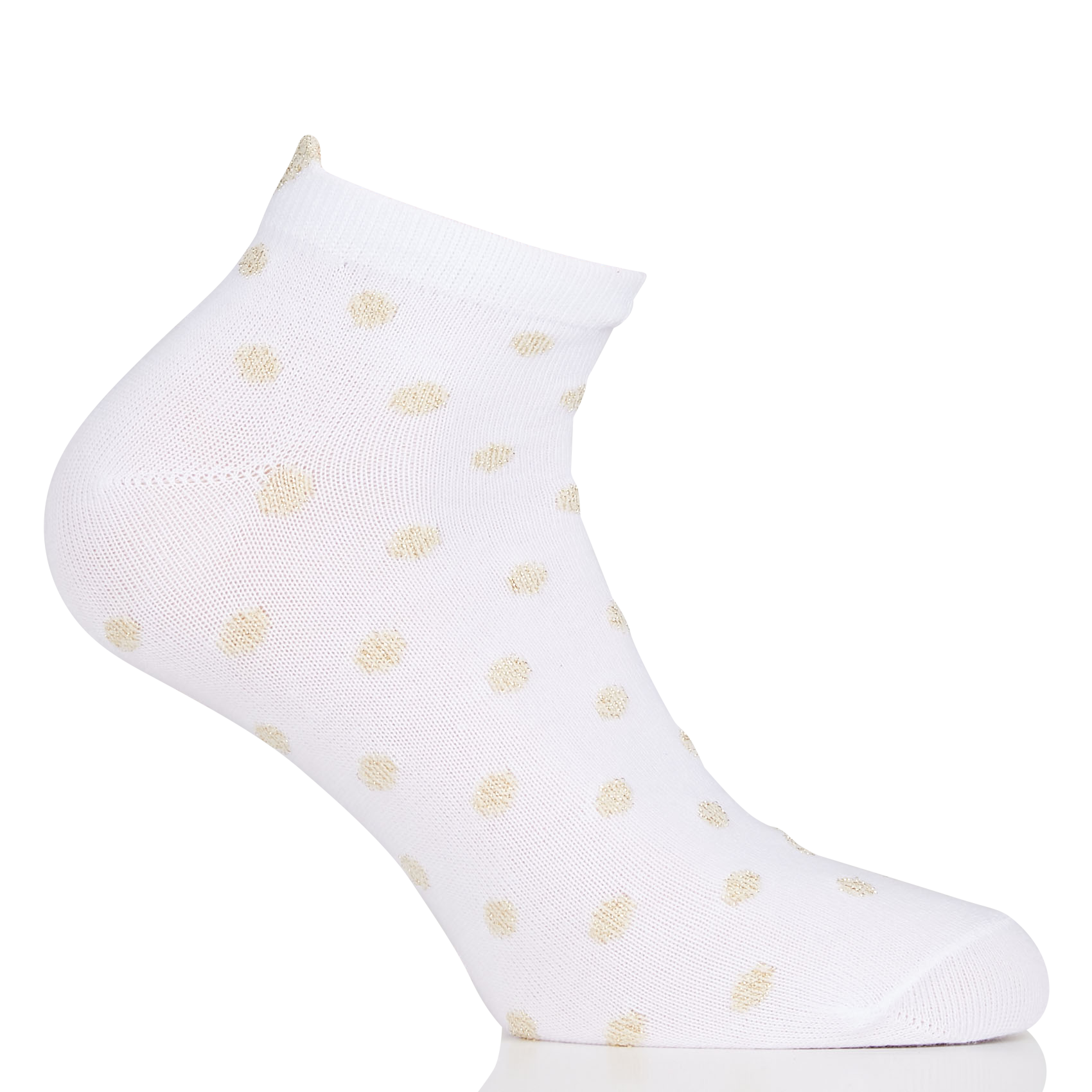 Metallic spot pop socks PIECES White