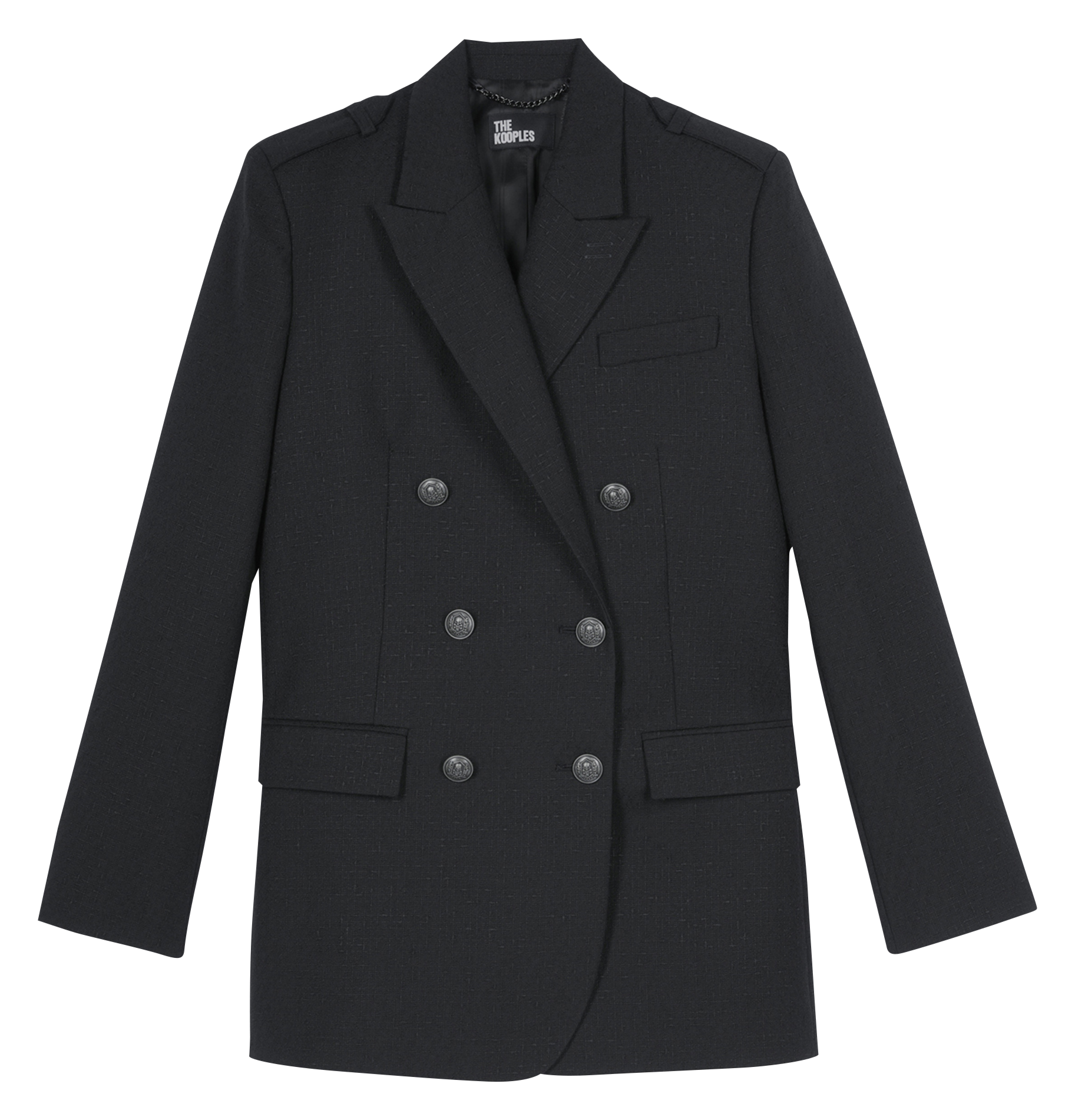 Straight wool-blend blazer THE KOOPLES Black