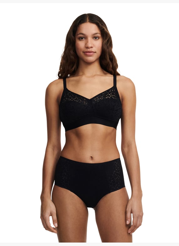 Non-wired support bra with cups | Black by CHANTELLE Non-wired support bra with cups Black