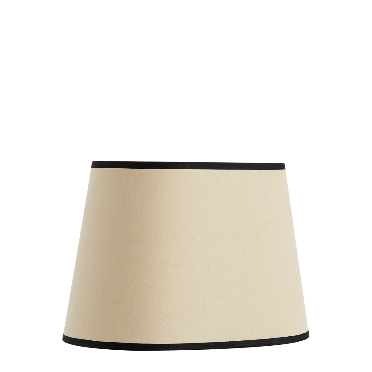 Beige oval lampshade with black edges BLANC D'IVOIRE Beige