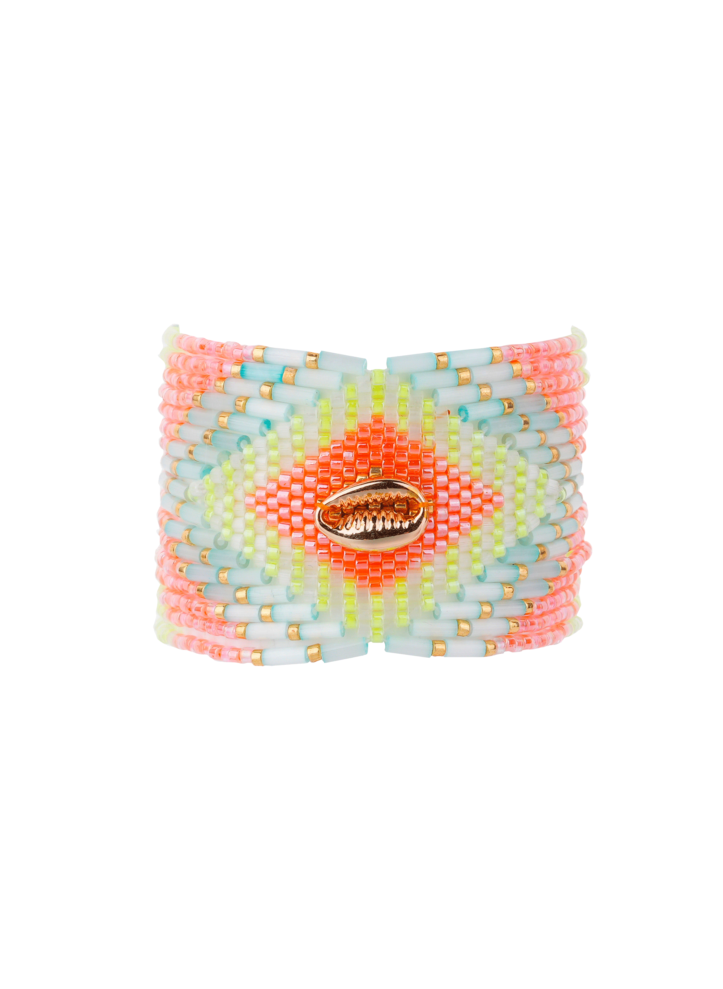 Multistrand bracelet with magnetic clasp and beads HIPANEMA Multicolored