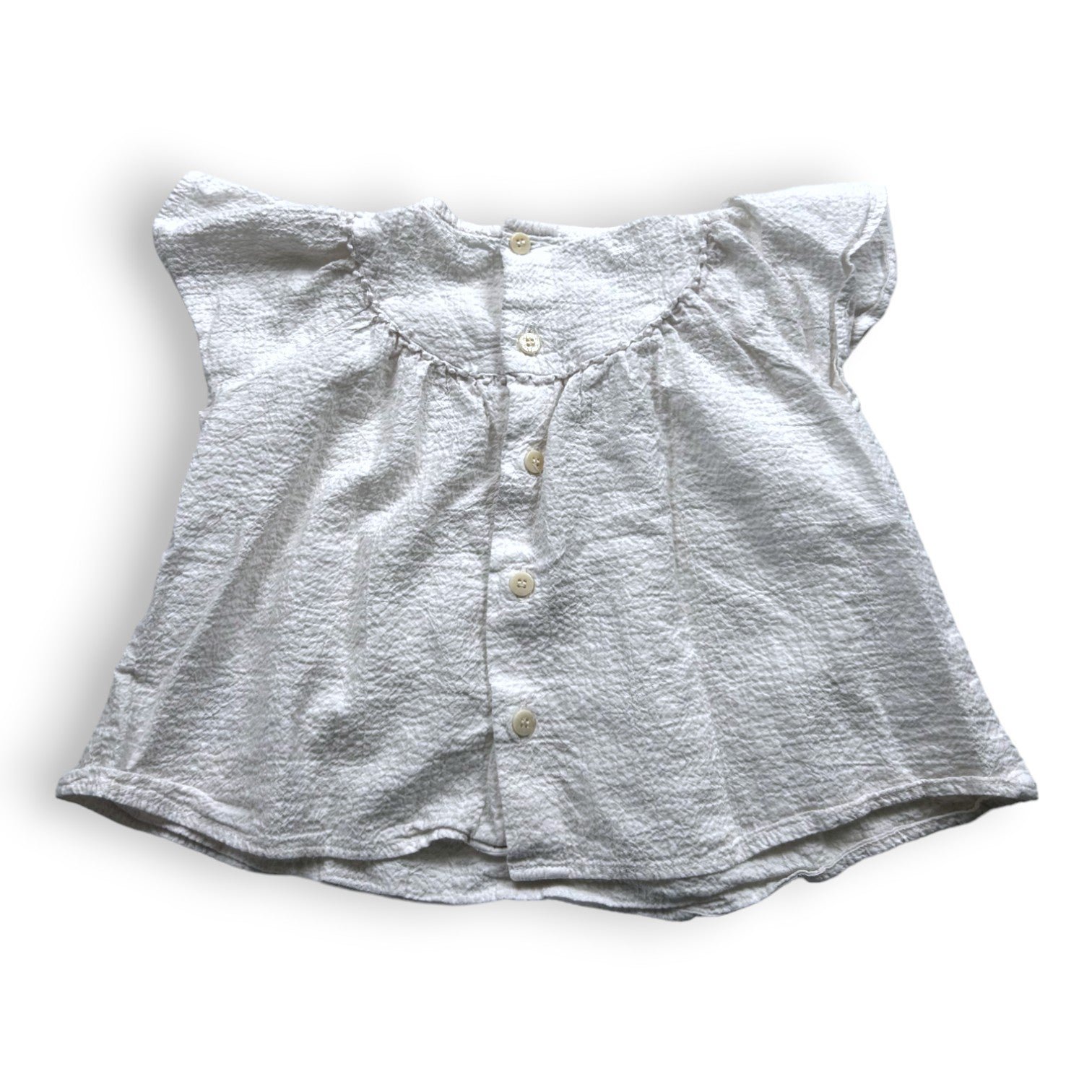 White Baby Blouse - 18 months IL GUFO - Seconde main White