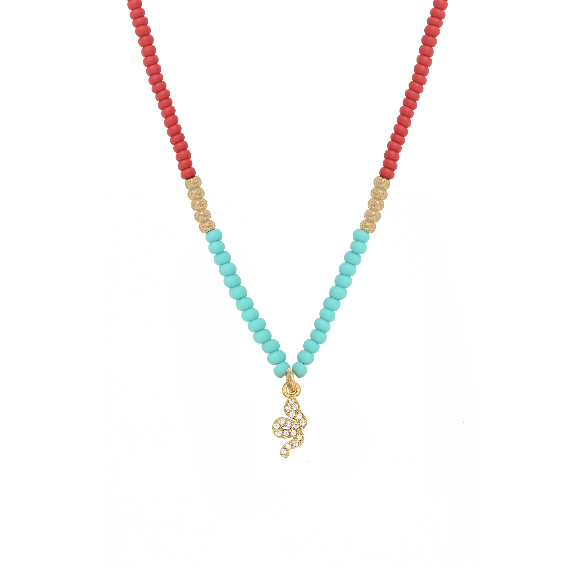 Gold-plated Capri Summer necklace NILAI Multicolored