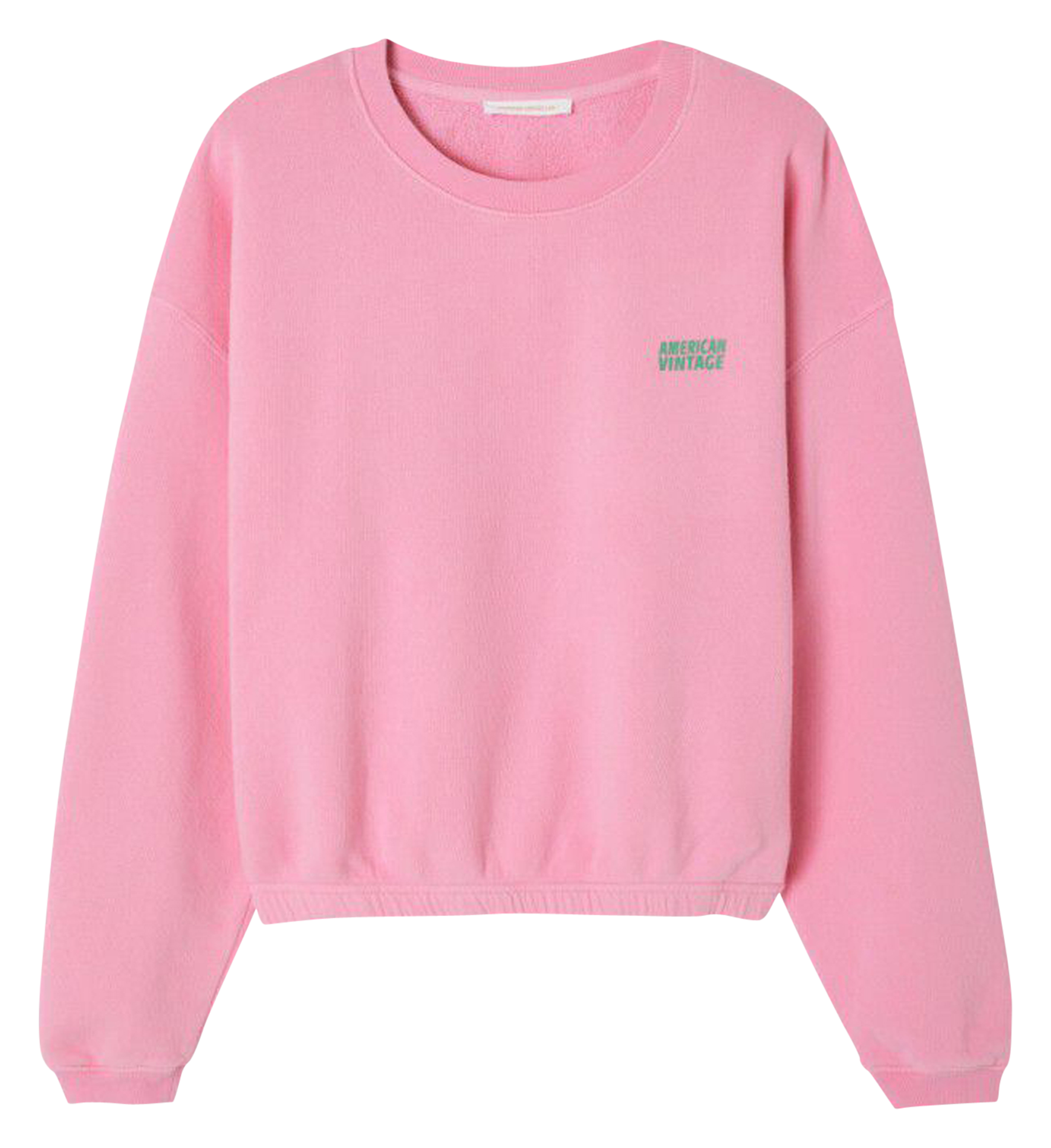 Kurzes Rundhals-Sweatshirt aus Baumwoll-Mix IZUBIRD Rose vintage