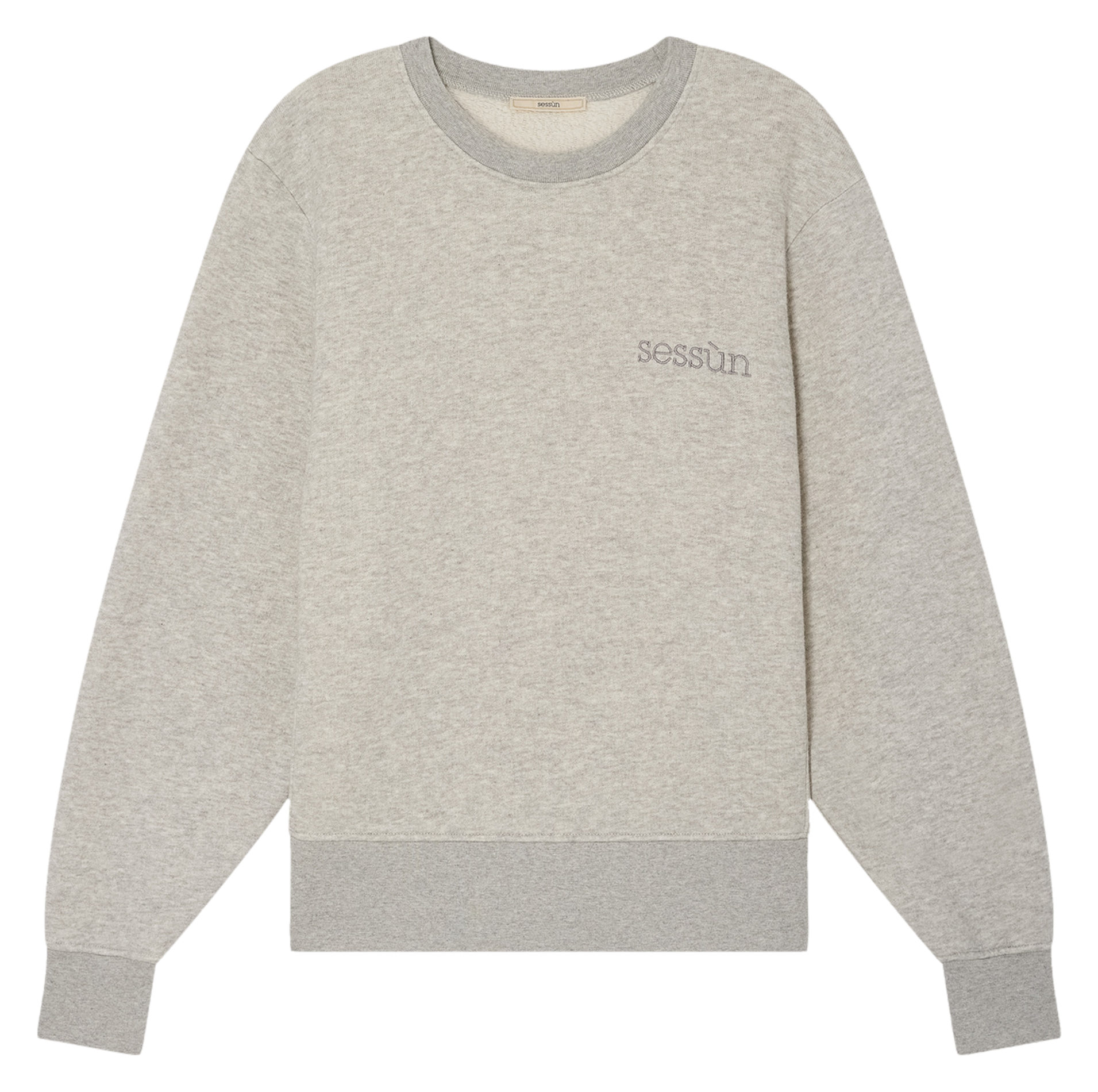 Cotton-mix round-neck sweatshirt SESSUN Grey