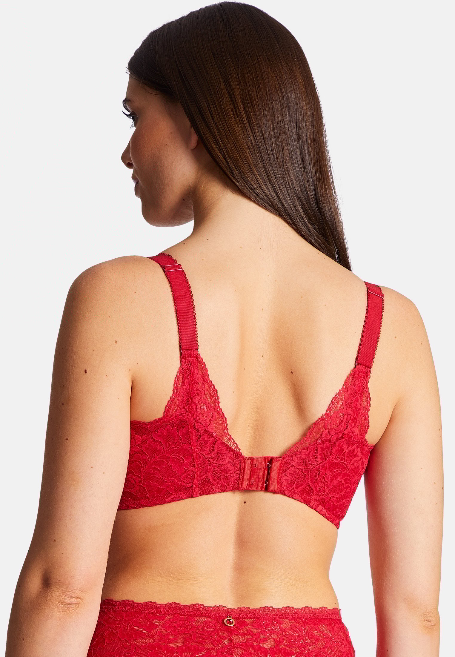 A la Folie kohl black underwired triangle bra AUBADE Red