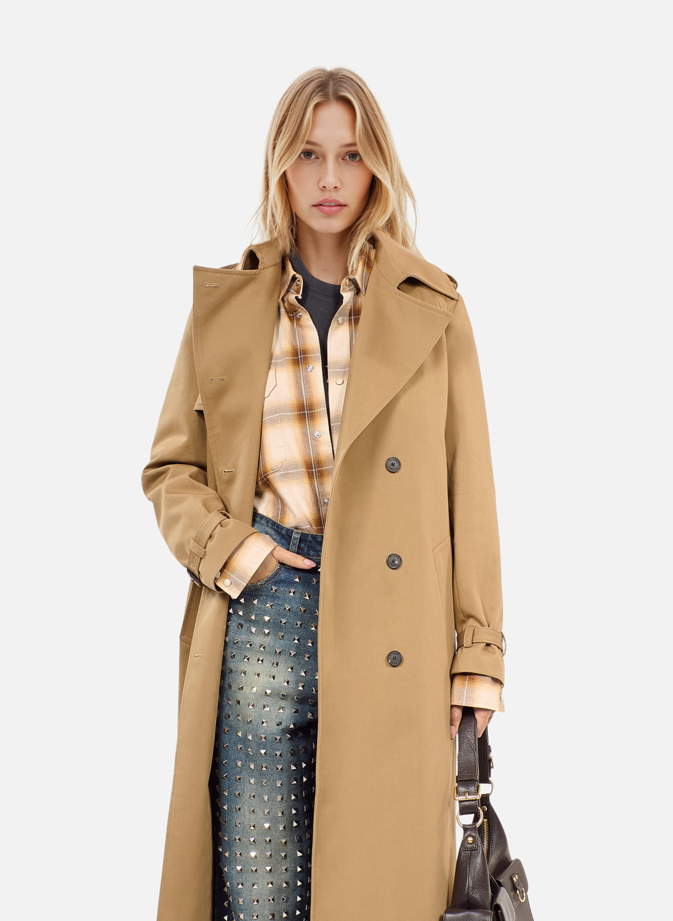 Dorry long trench coat THE KOOPLES Beige