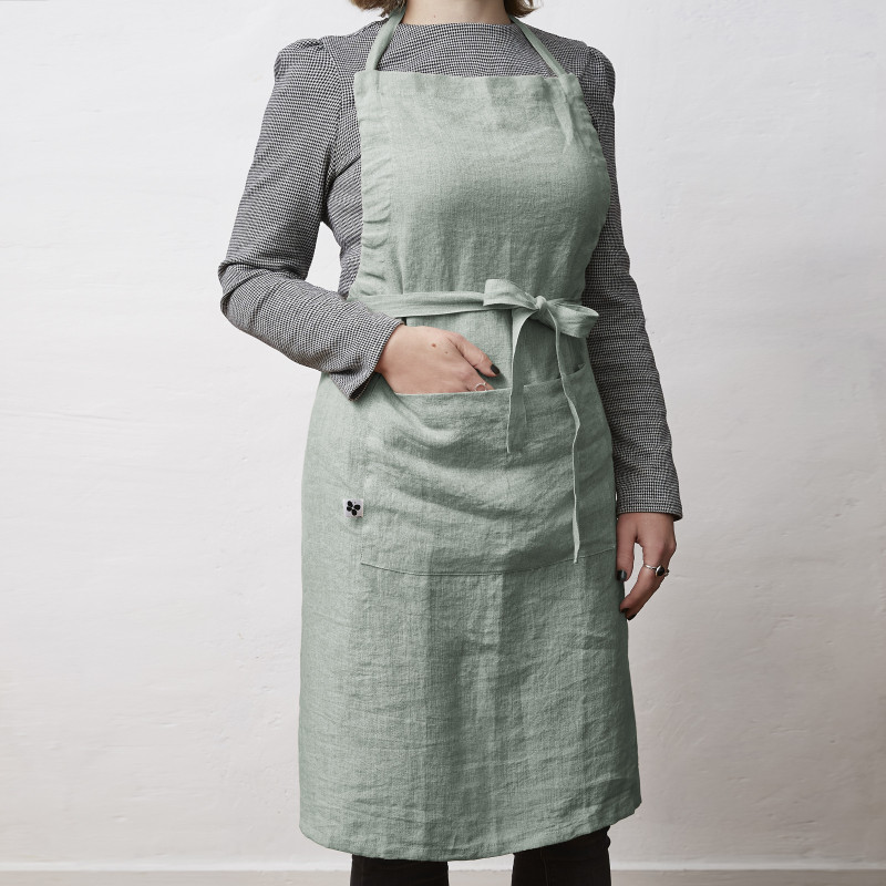 Tablier de chef en gaze de coton  Eucalyptus