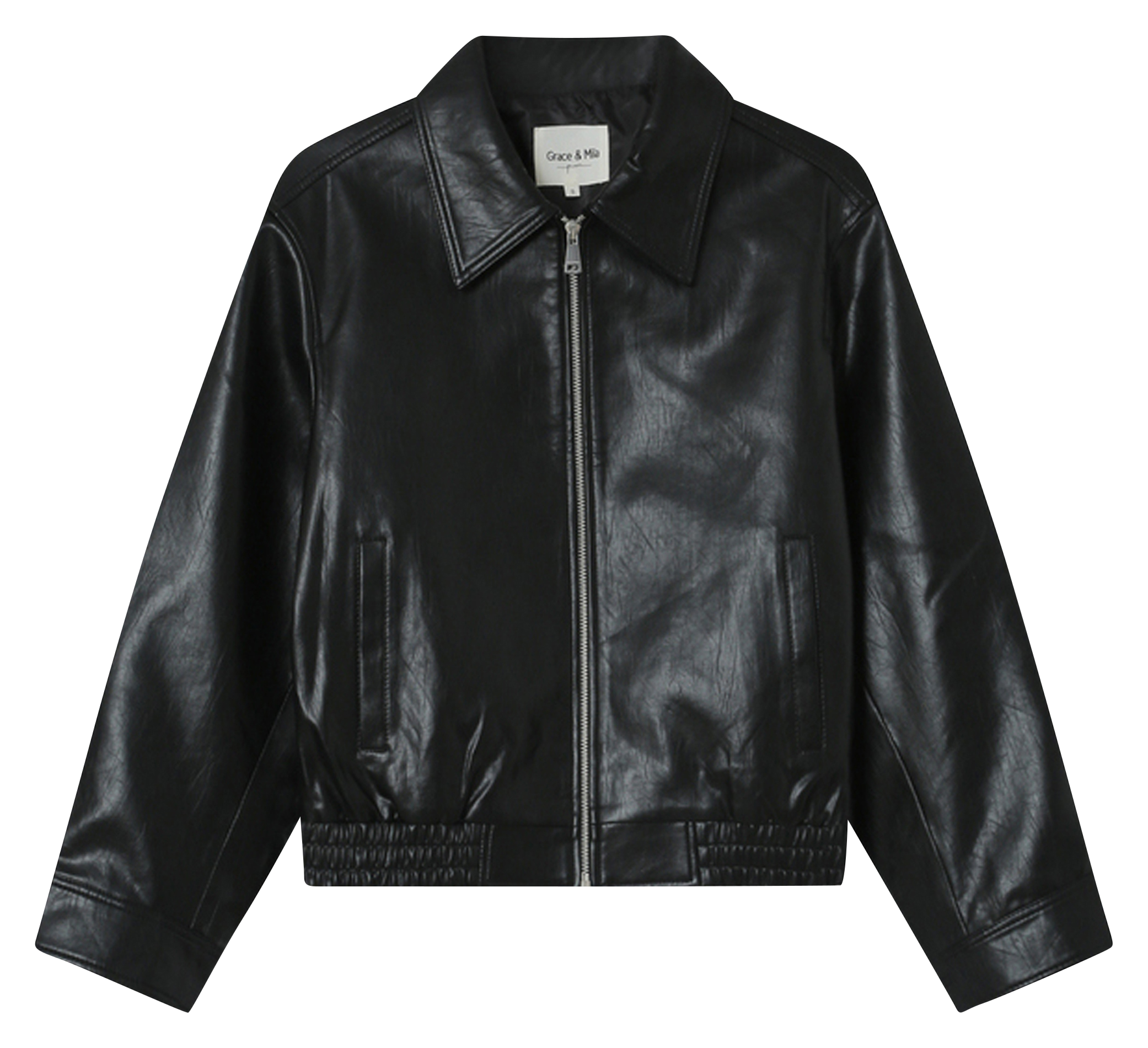 Blouson col classique  GRACE ET MILA Noir