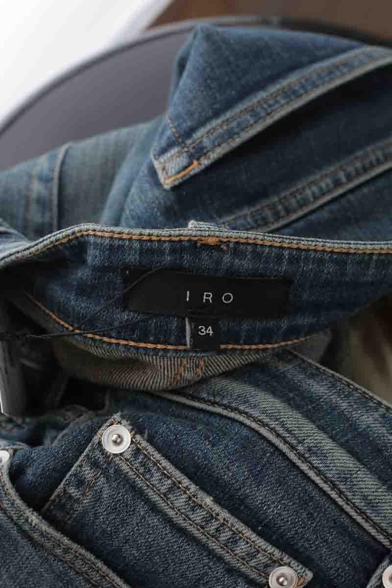 Cotton straight jeans IRO - Seconde Main Blue