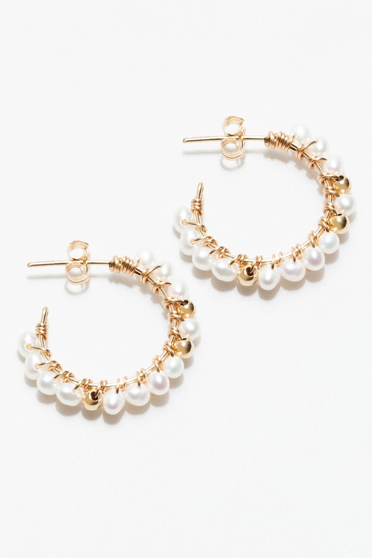 Frida pearl hoop earrings YAY Golden