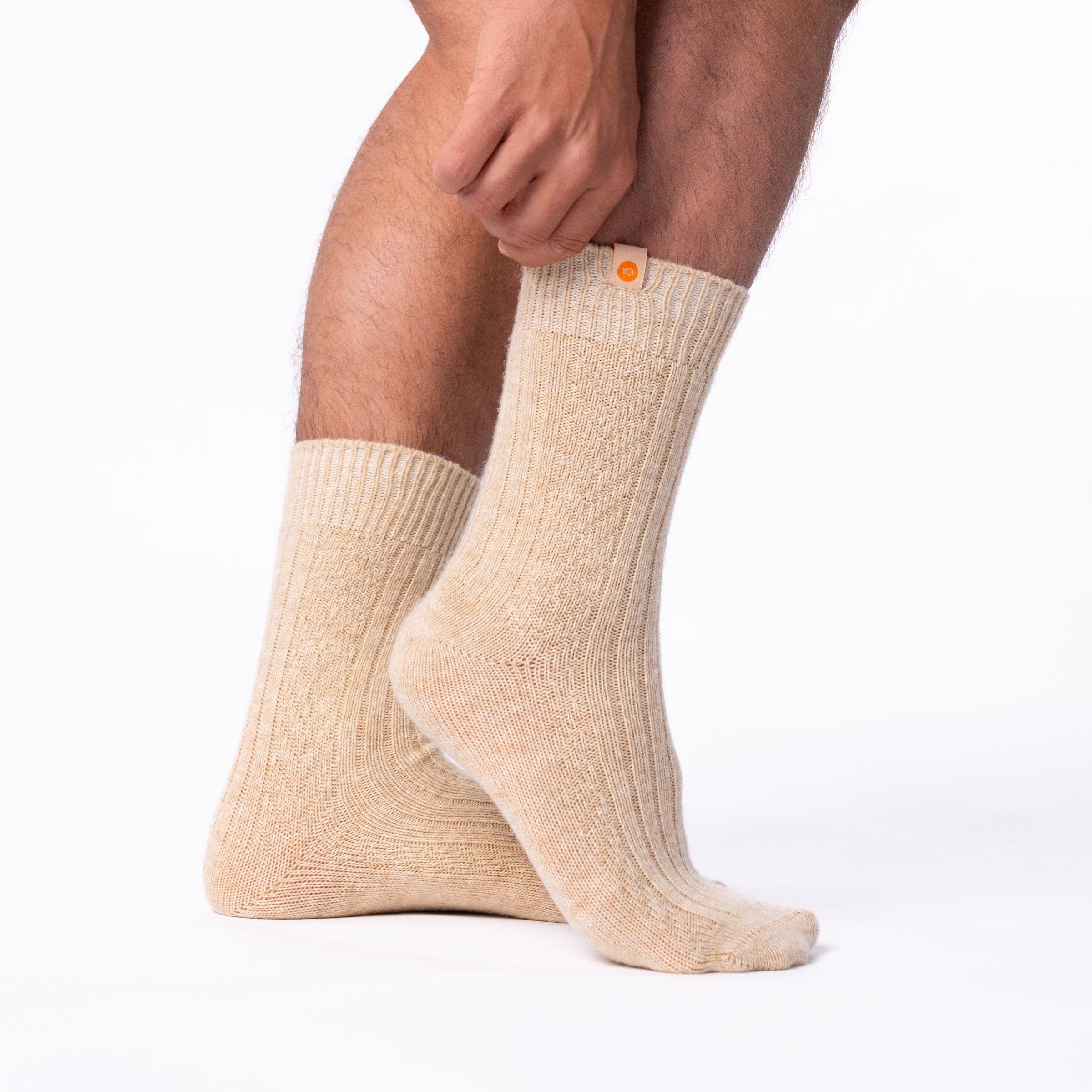 Wool socks BILLYBELT Beige